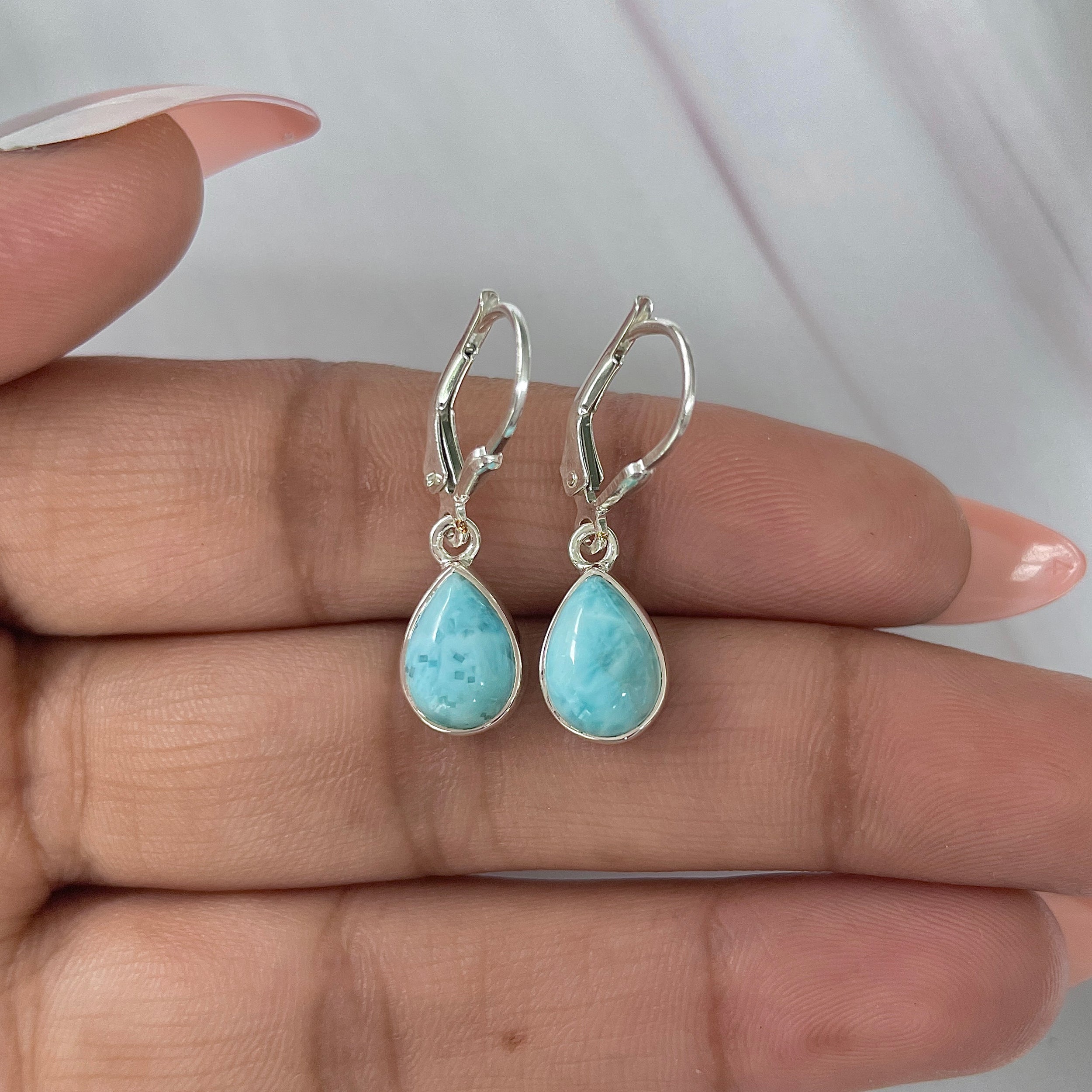 Larimar Earring-(LAR-E-1722.)