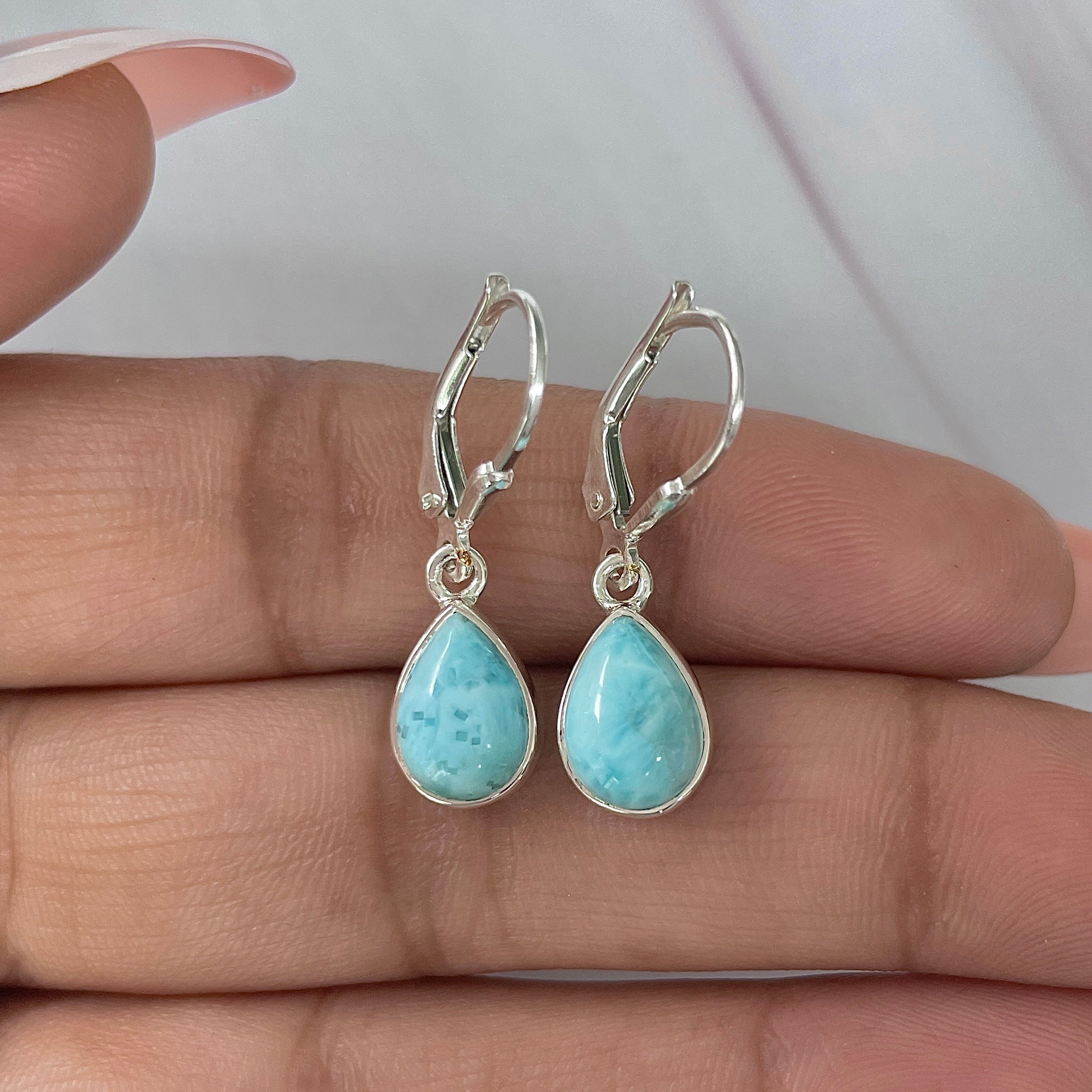 Larimar Earring-(LAR-E-1722.)