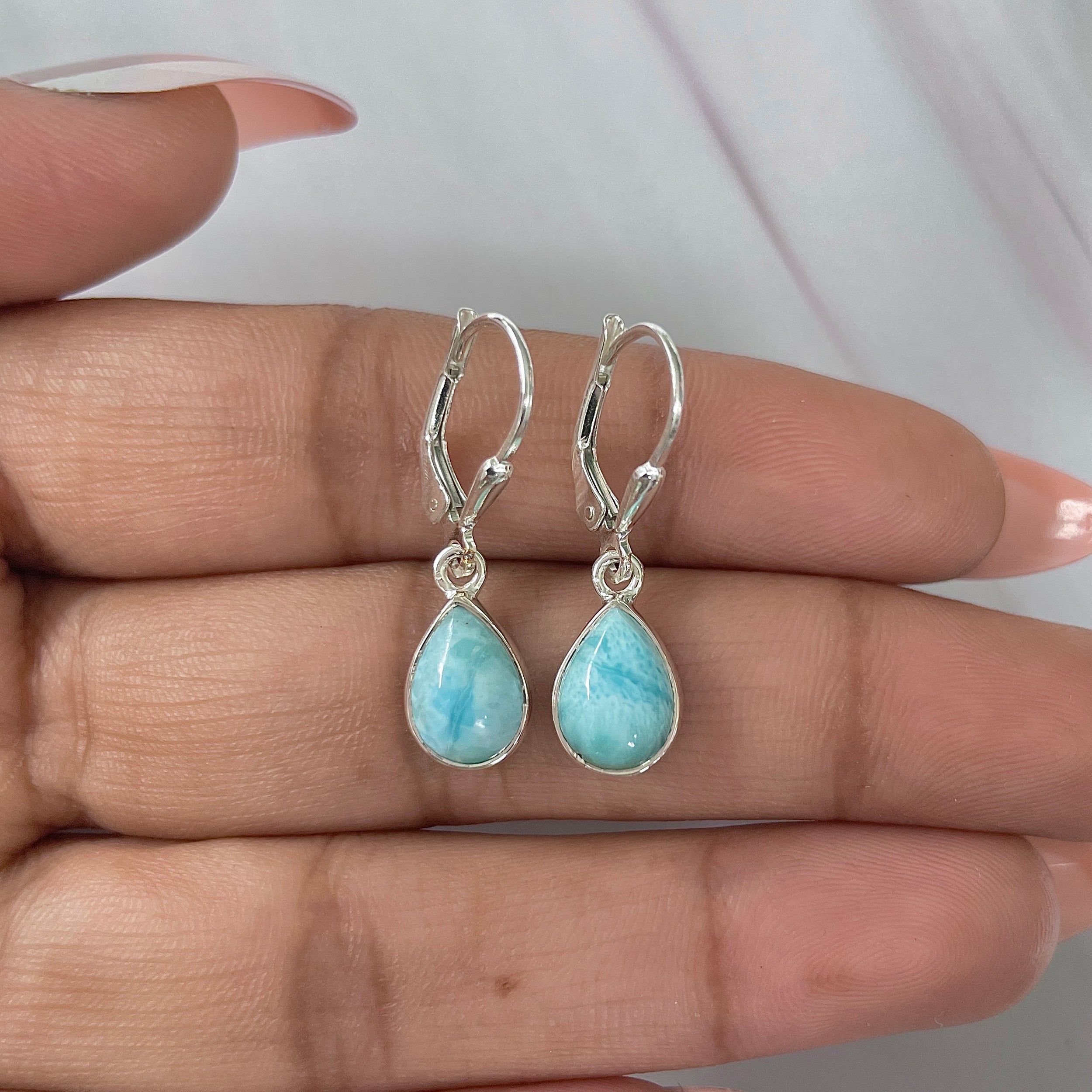 Larimar Earring-(LAR-E-1723.)