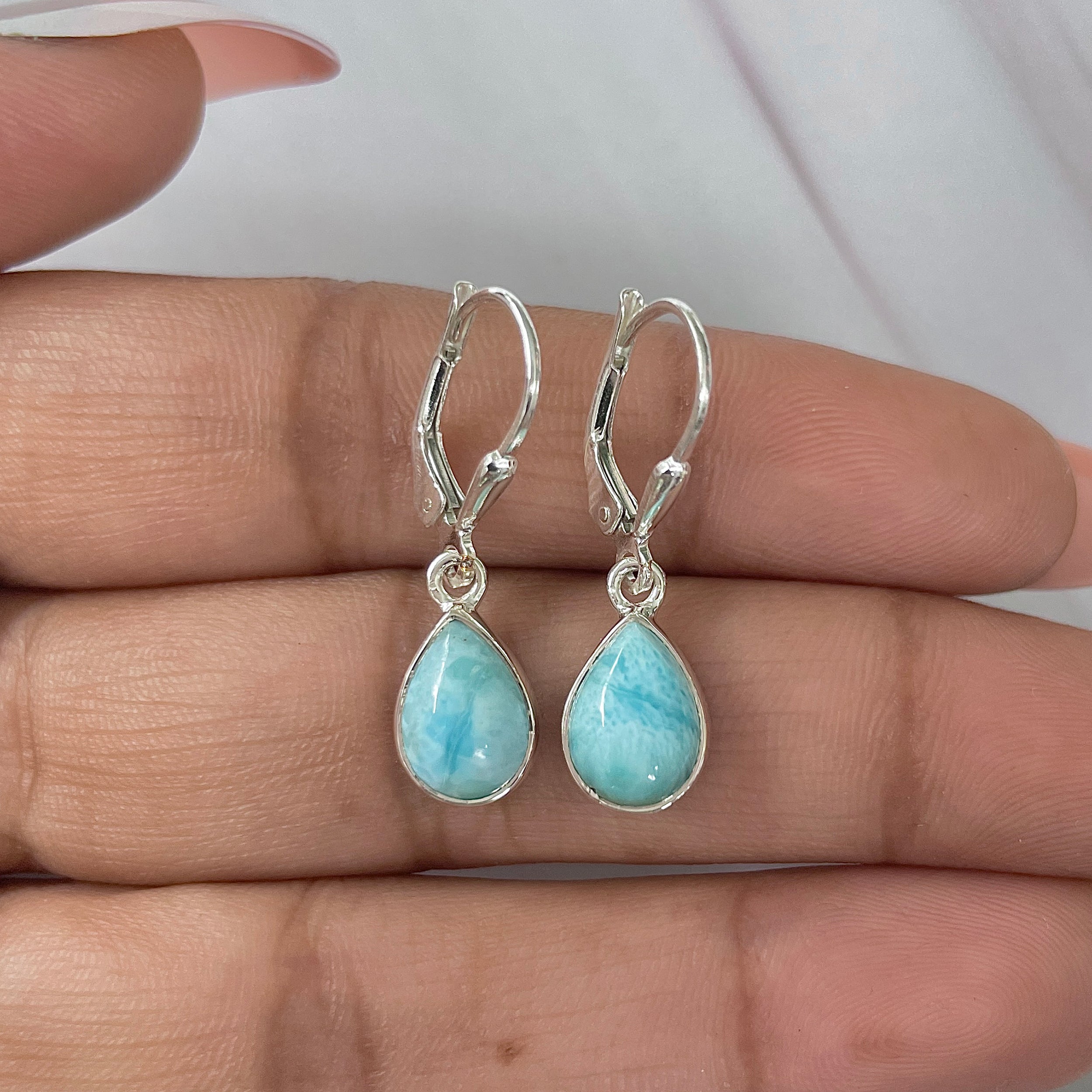 Larimar Earring-(LAR-E-1723.)