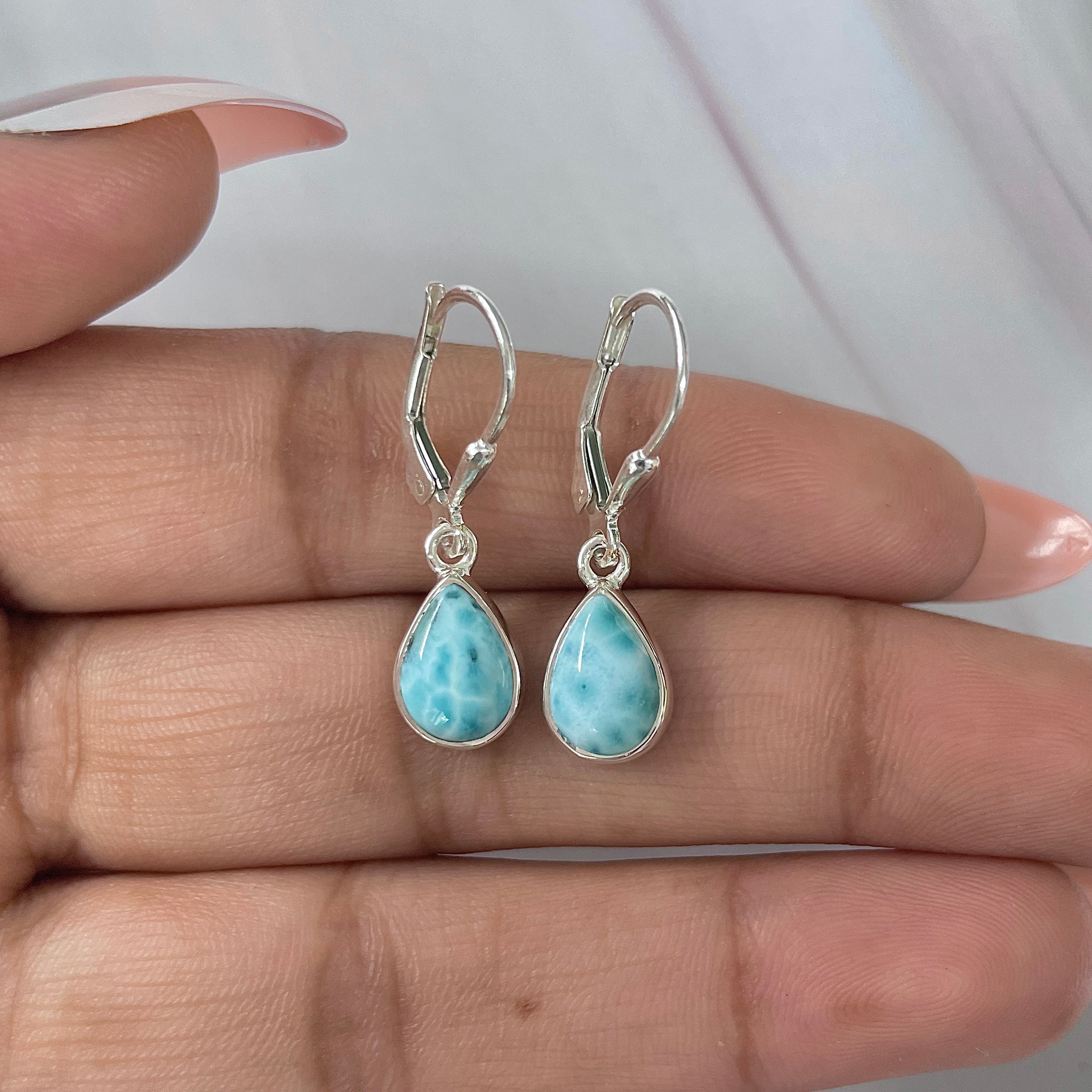 Larimar Earring-(LAR-E-1724.)