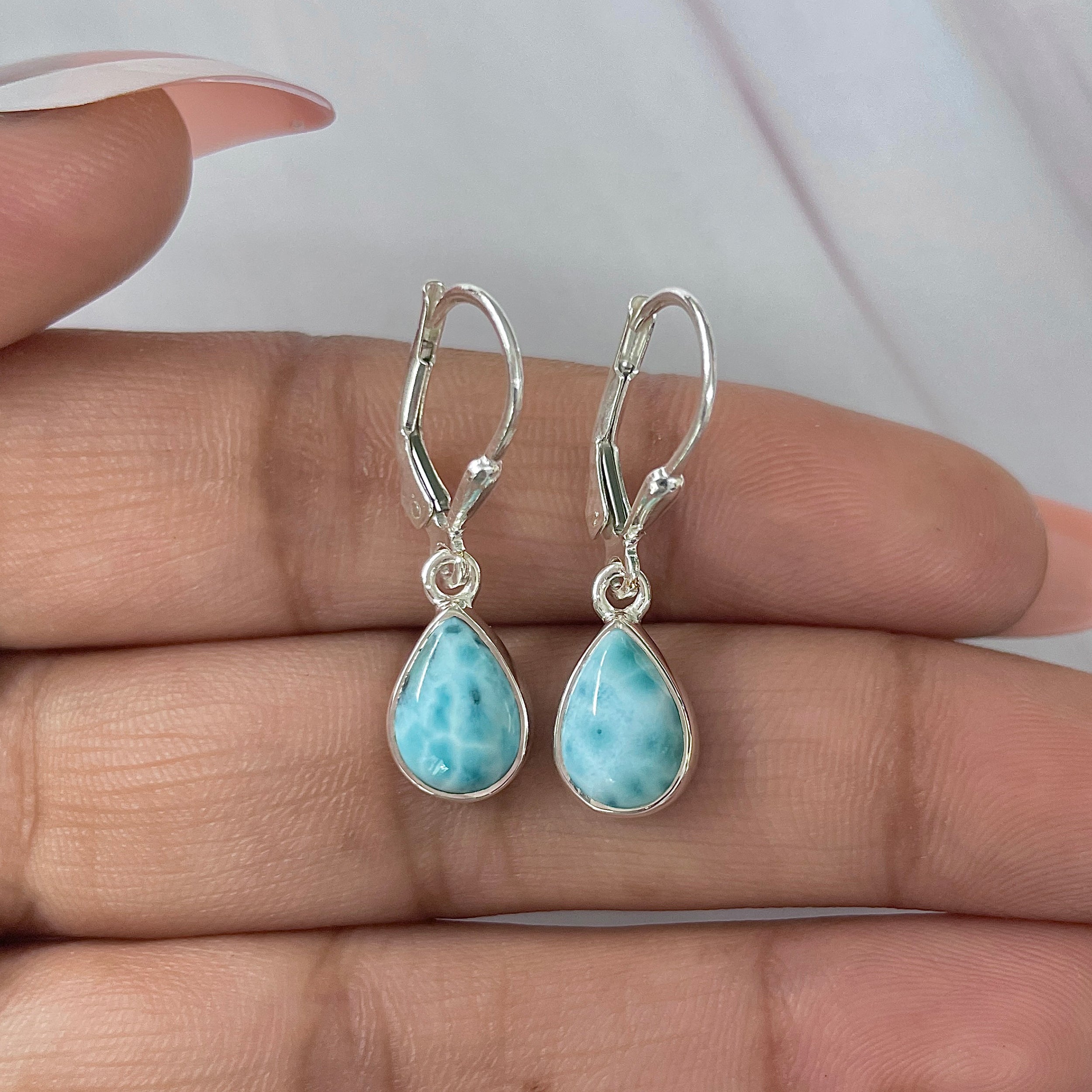 Larimar Earring-(LAR-E-1724.)
