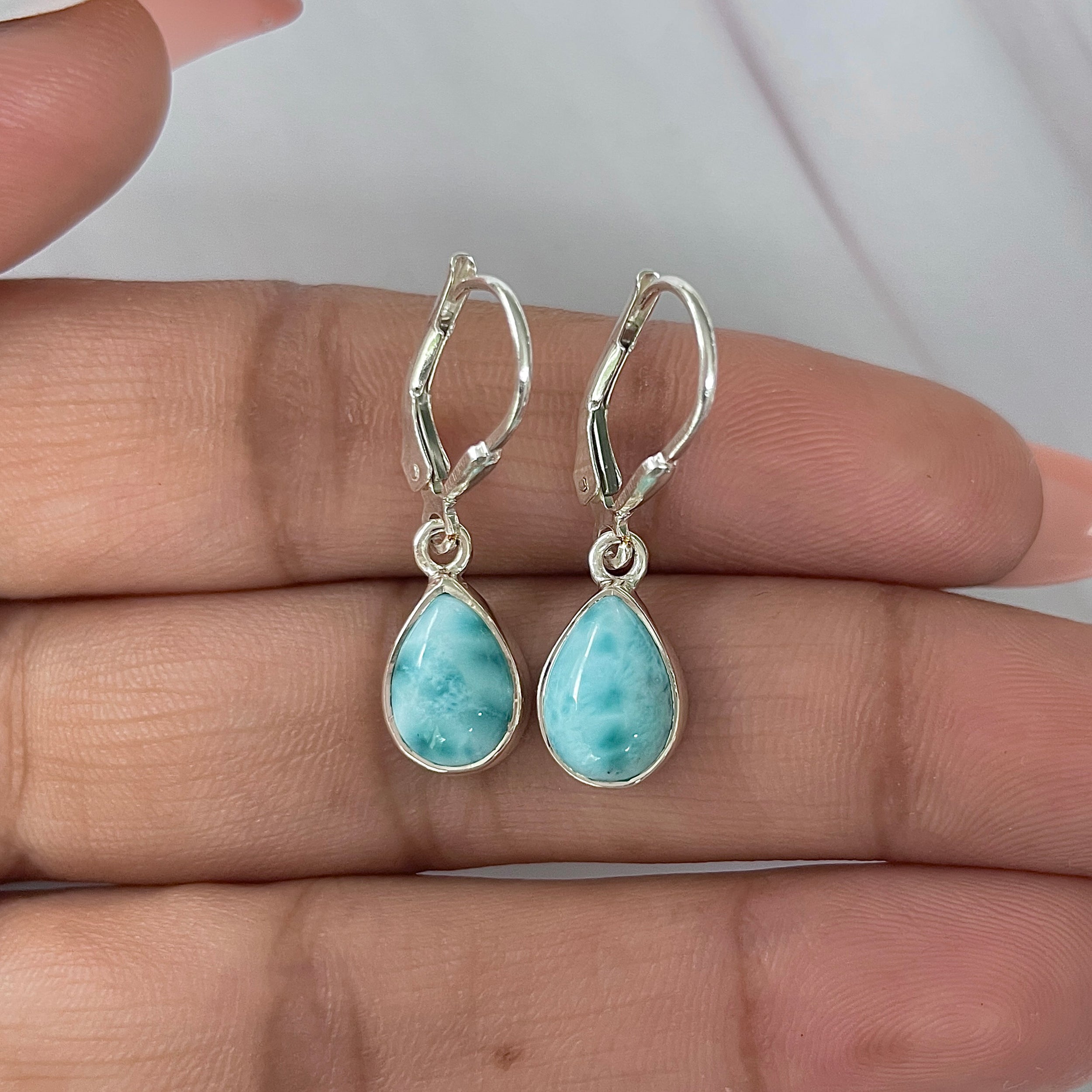 Larimar Earring-(LAR-E-1725.)