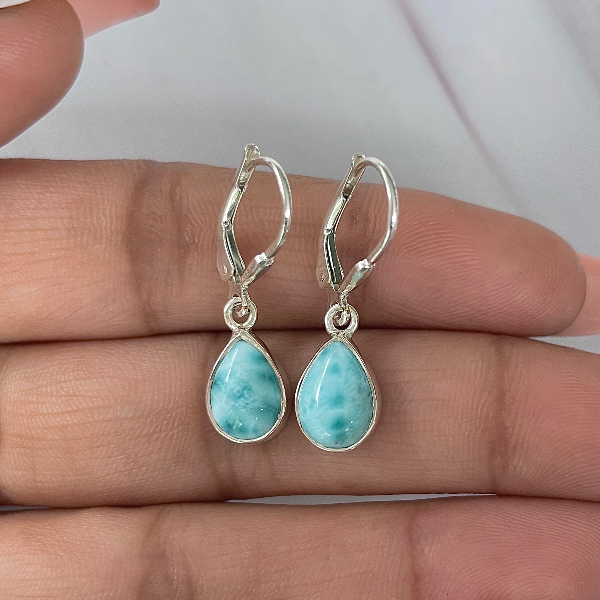 Larimar Earring-(LAR-E-1725.)
