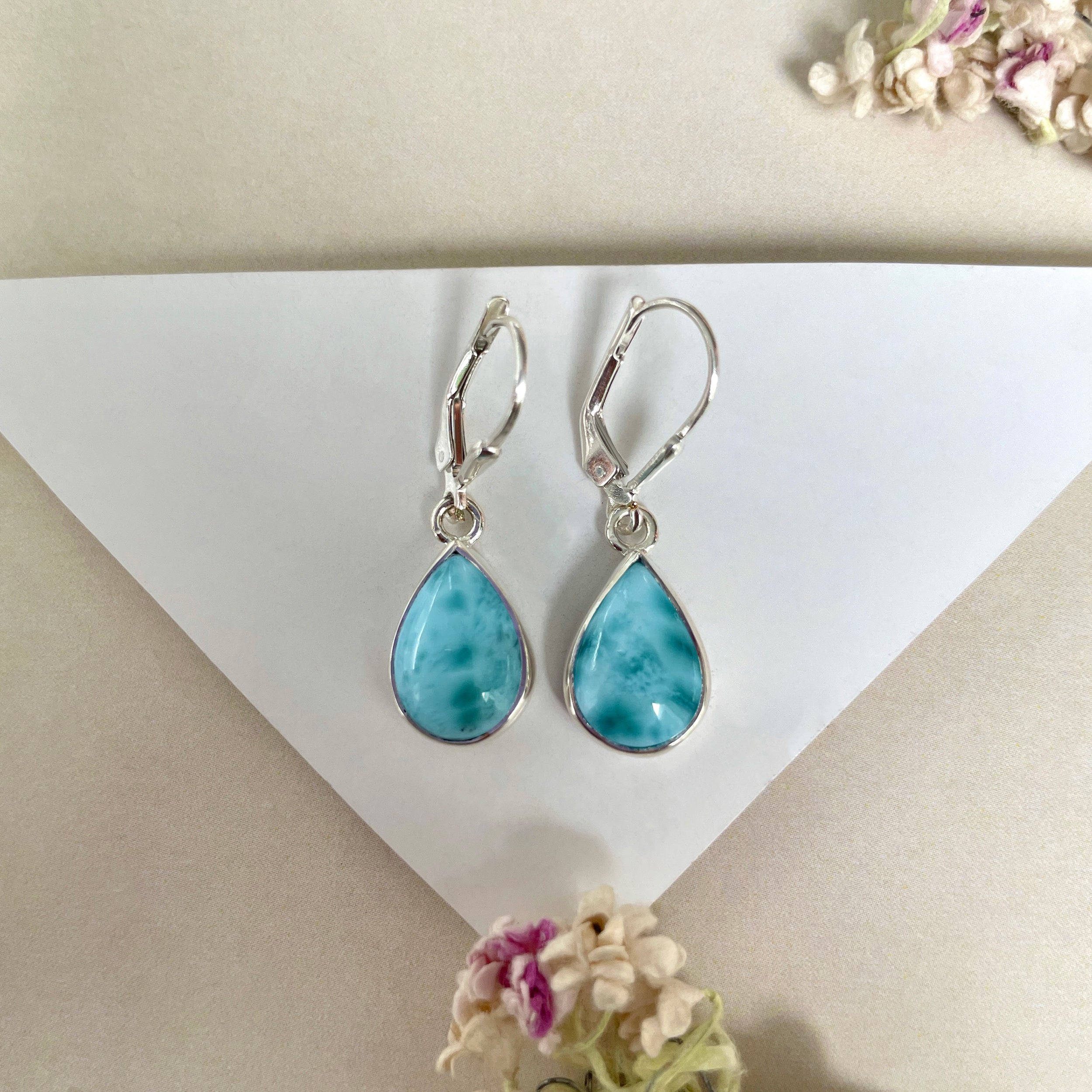 Larimar Earring-(LAR-E-1725.)