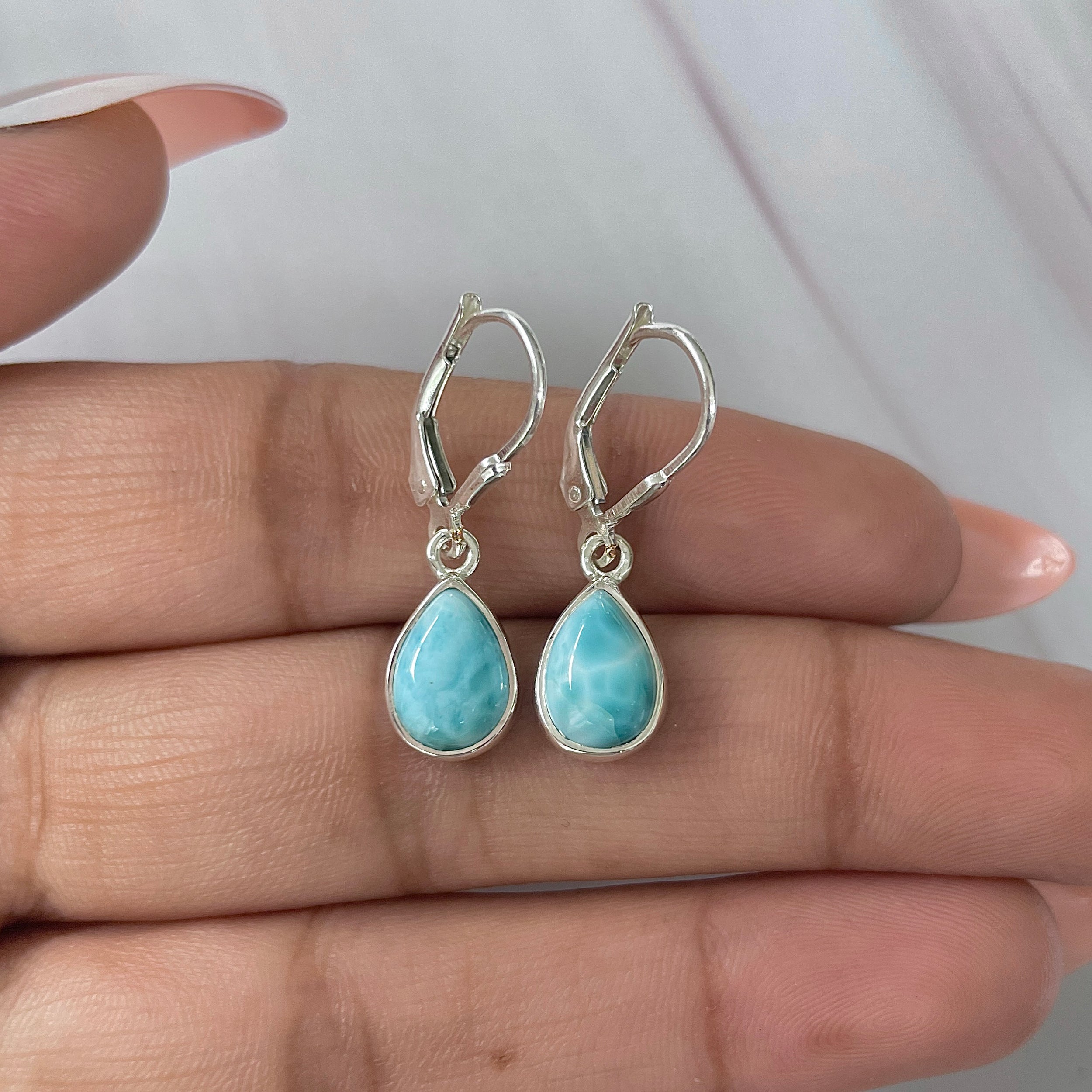 Larimar Earring-(LAR-E-1726.)