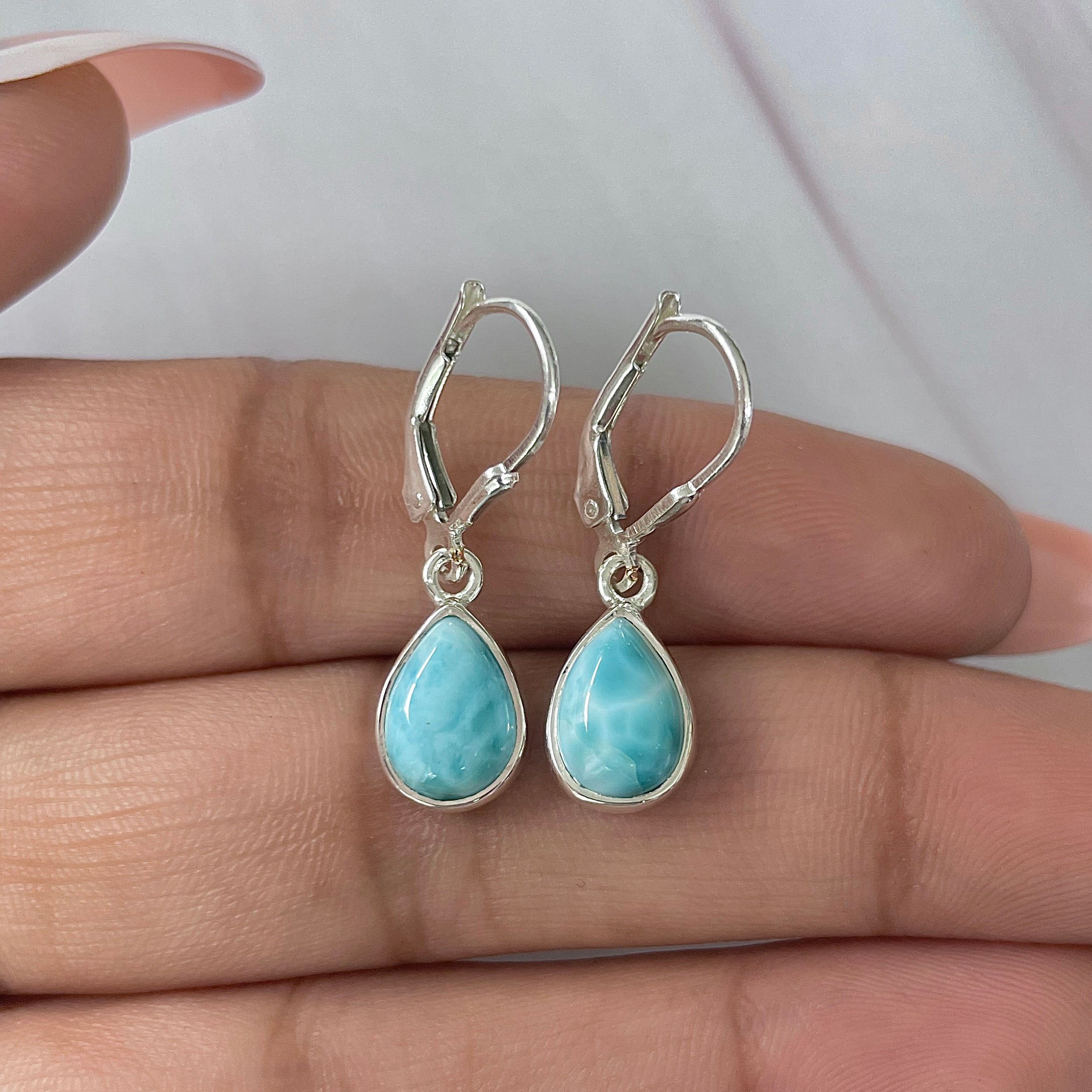 Larimar Earring-(LAR-E-1726.)