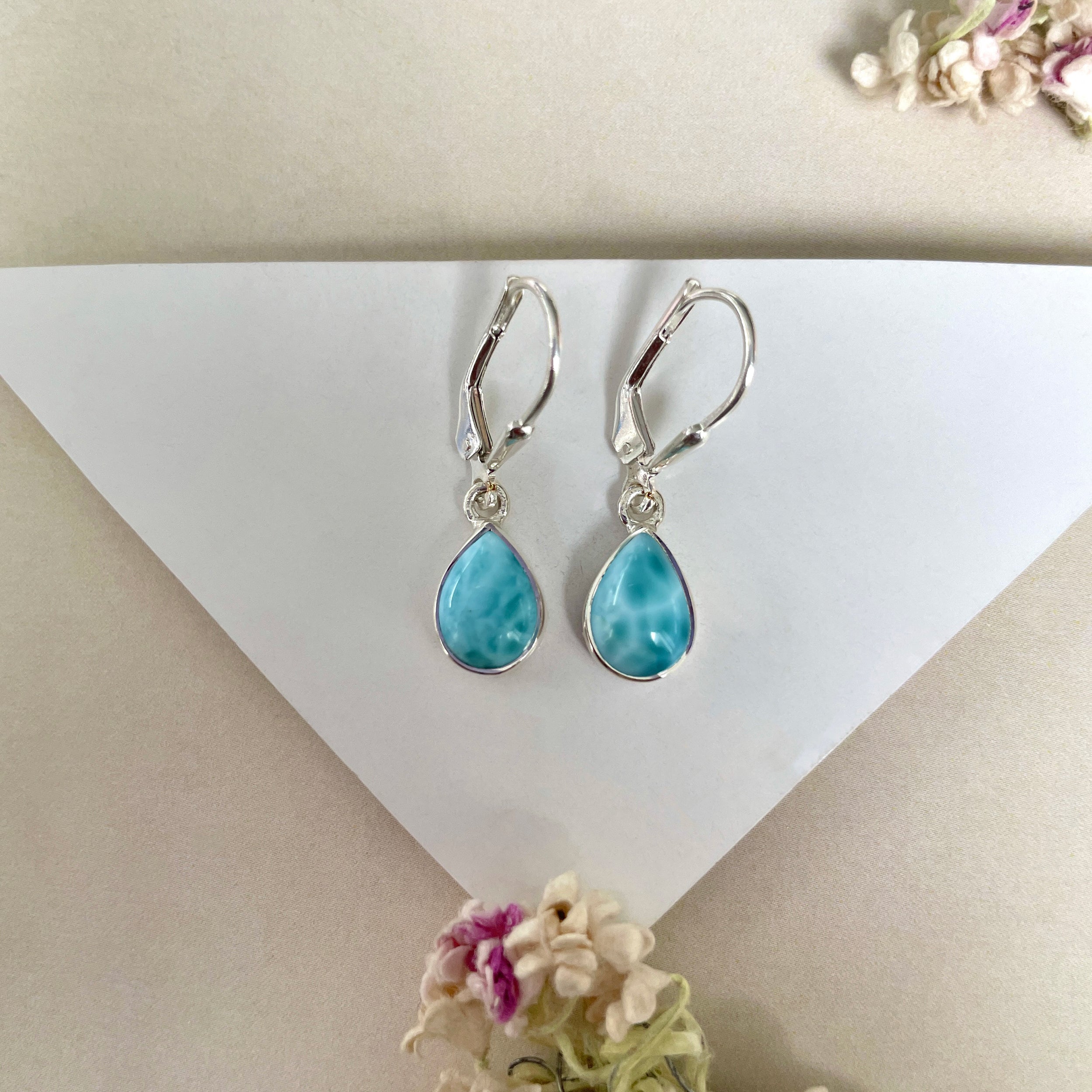 Larimar Earring-(LAR-E-1726.)