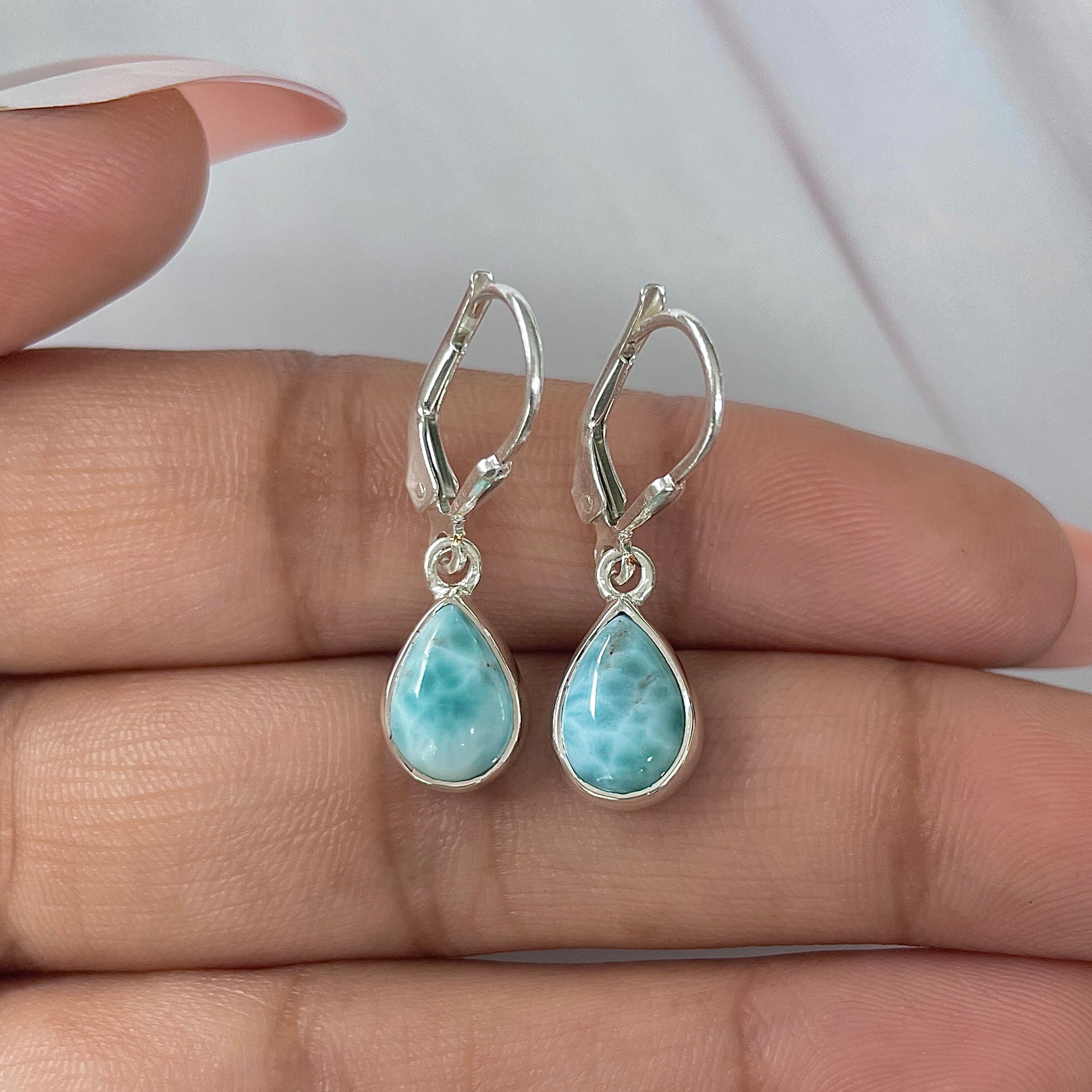 Larimar Earring-(LAR-E-1727.)