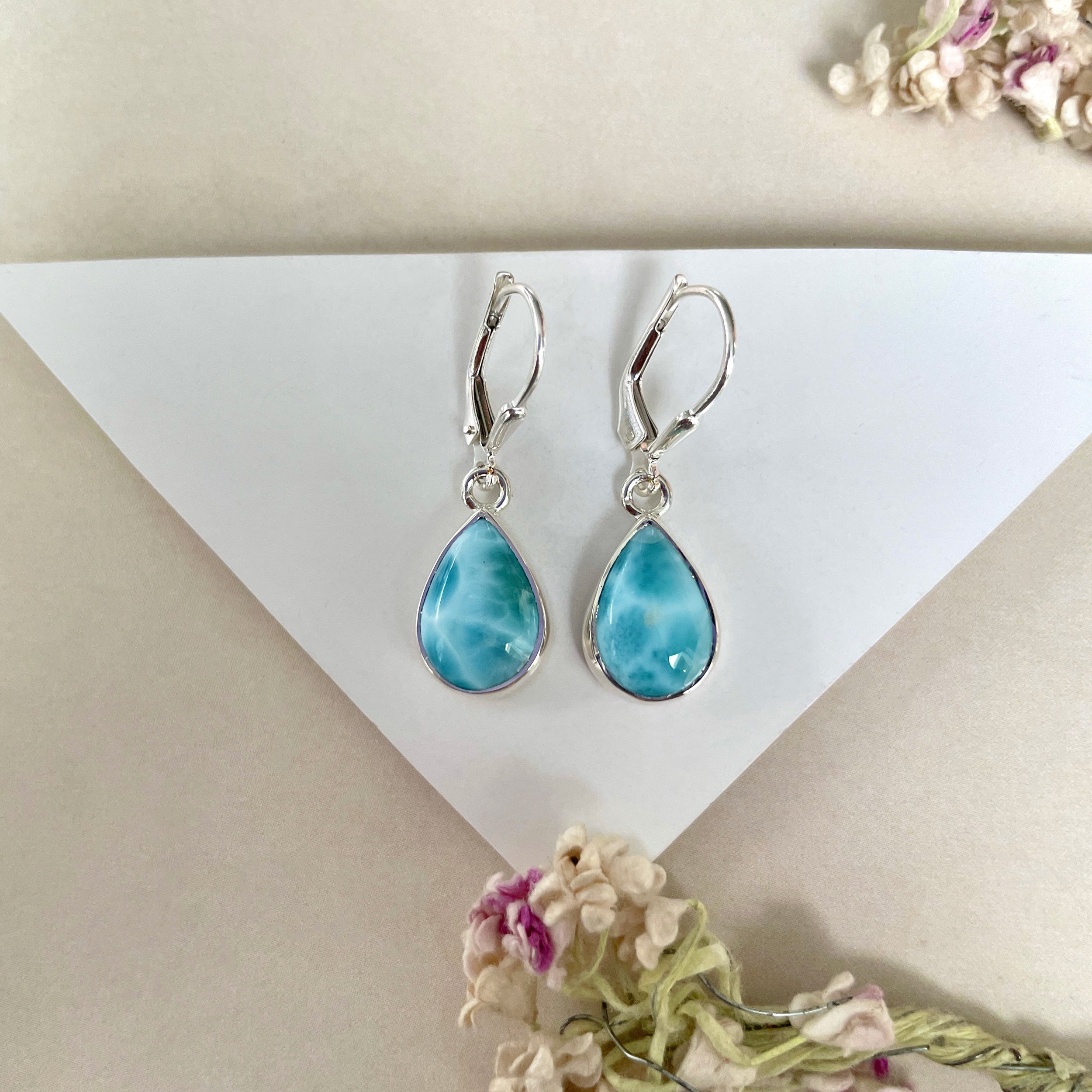 Larimar Earring-(LAR-E-1728.)
