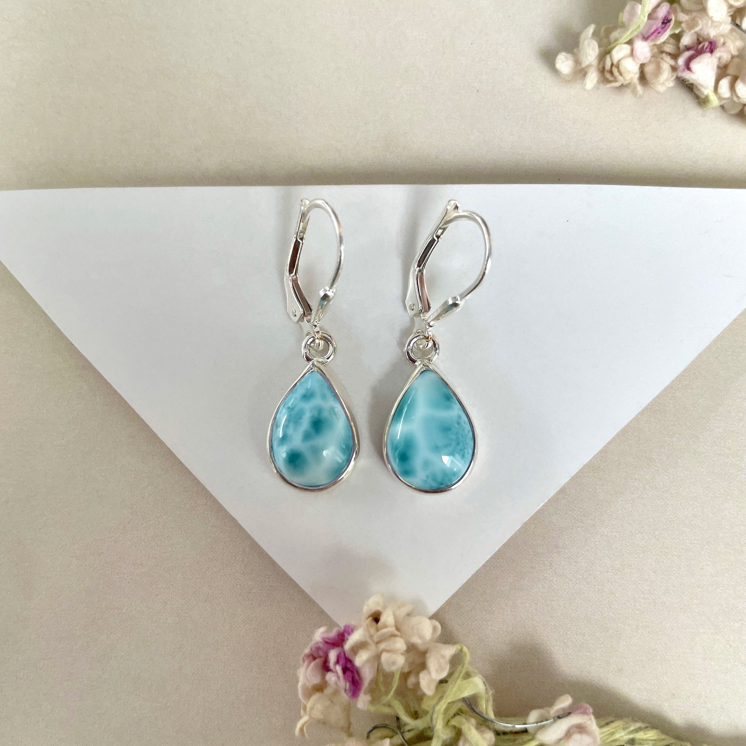 Larimar Earring-(LAR-E-1730.)