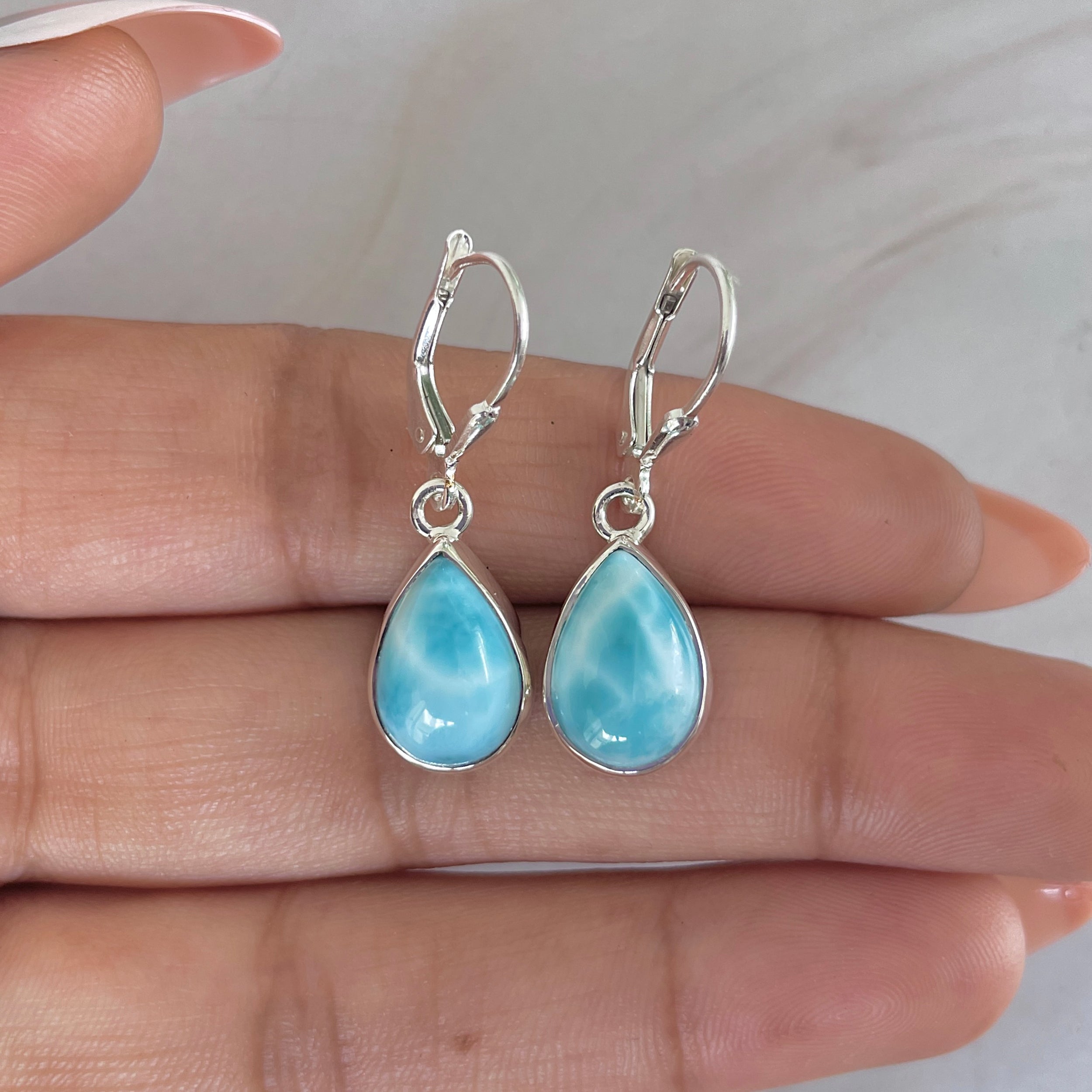 Larimar Earring-(LAR-E-1731.)