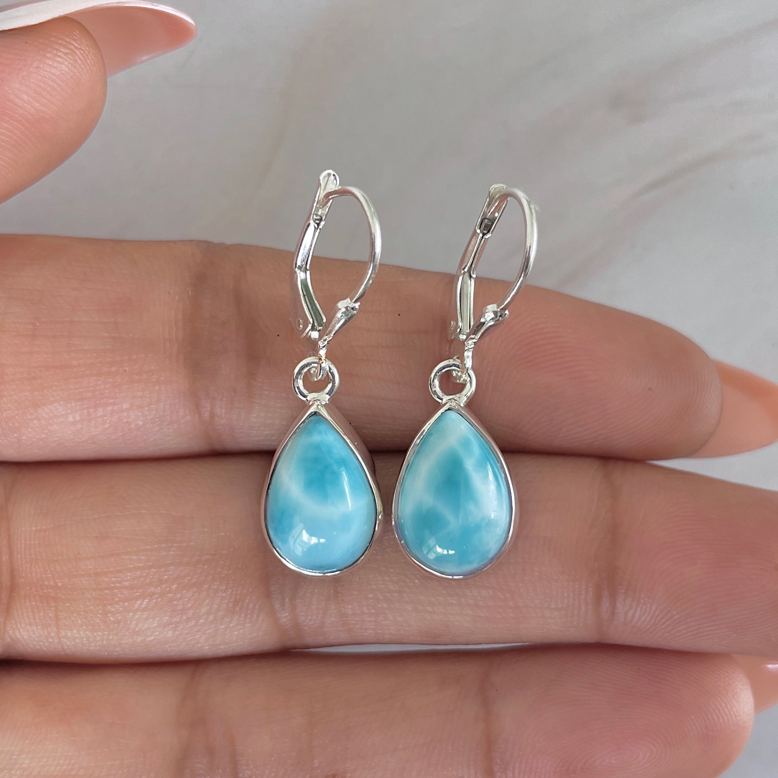 Larimar Earring-(LAR-E-1731.)