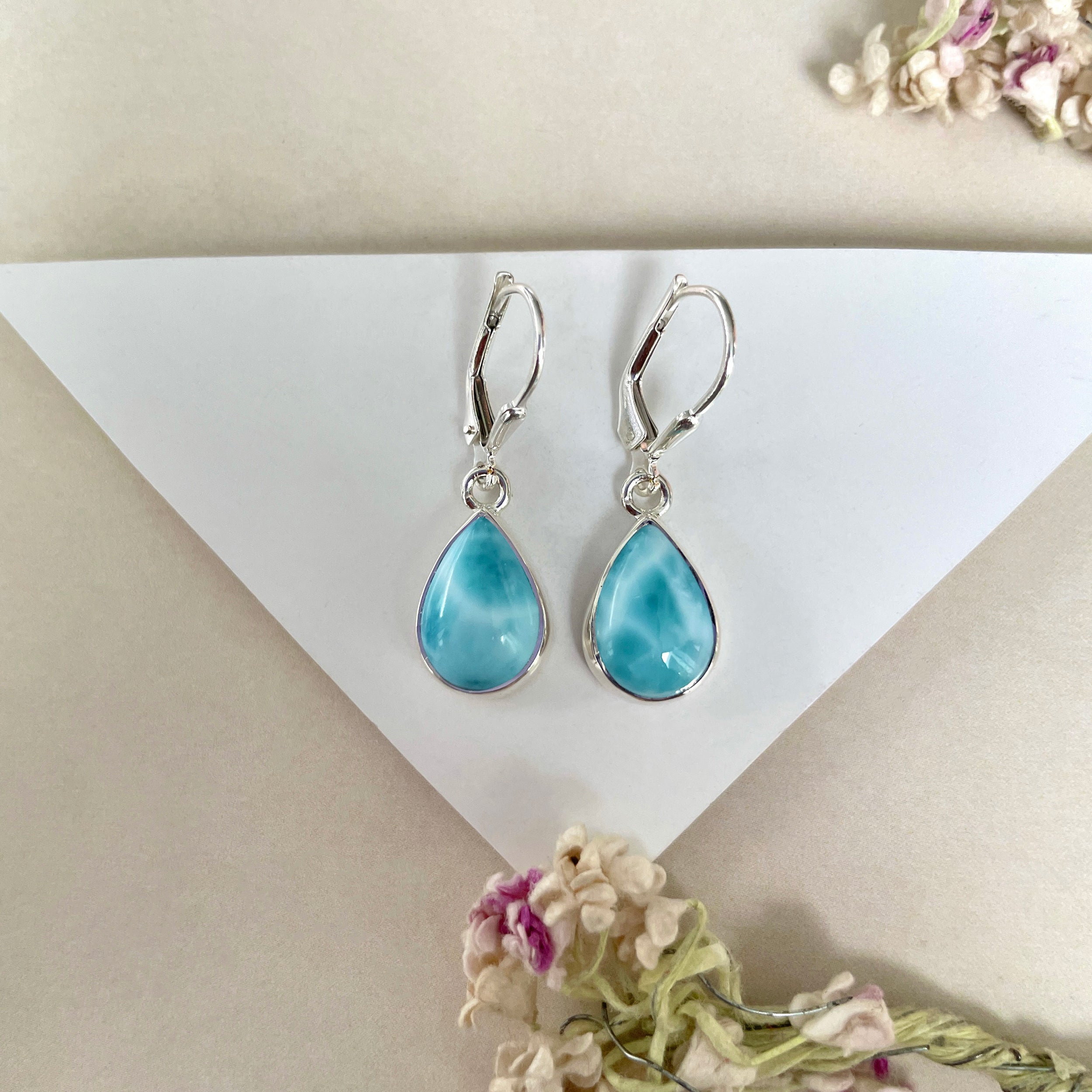 Larimar Earring-(LAR-E-1731.)