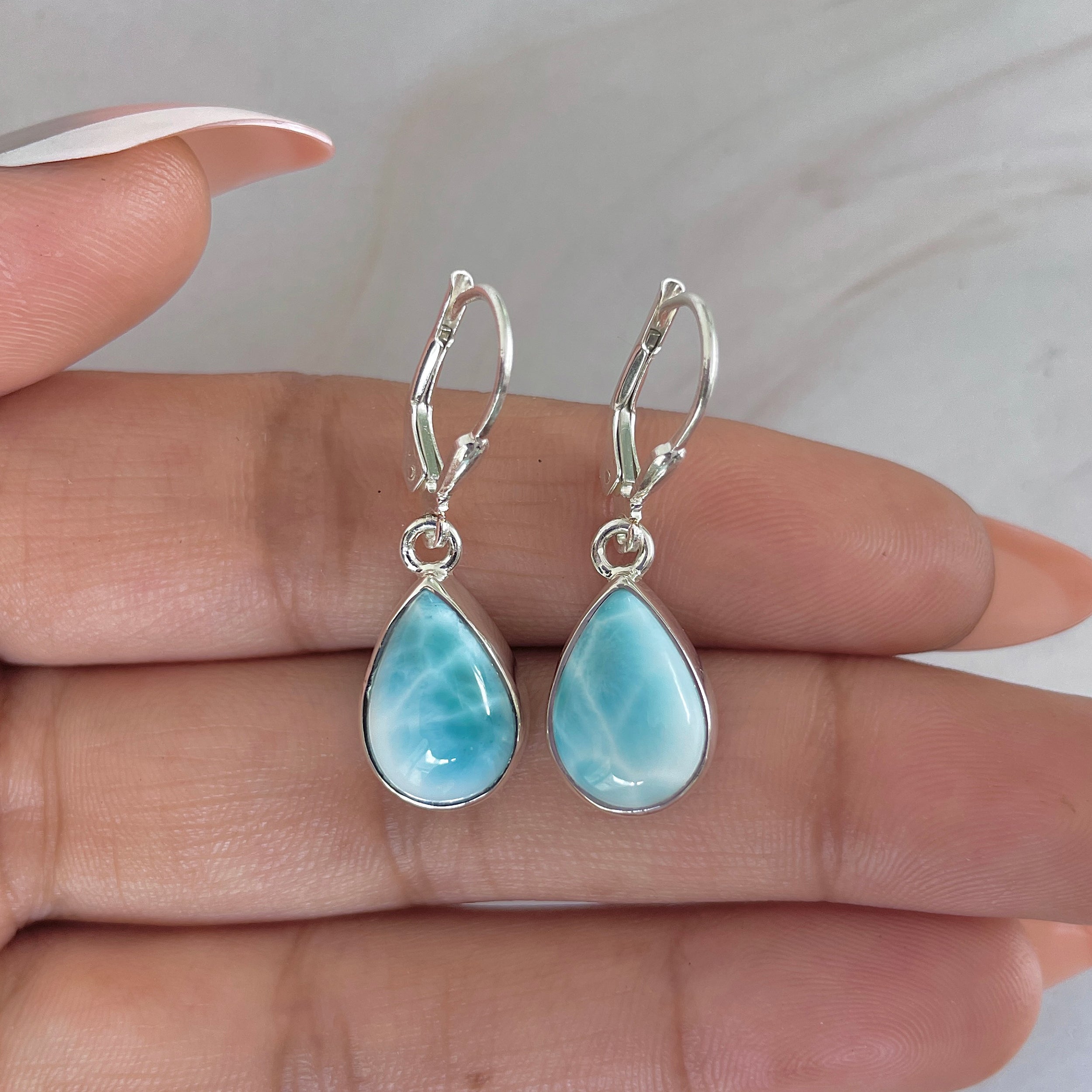 Larimar Earring-(LAR-E-1732.)