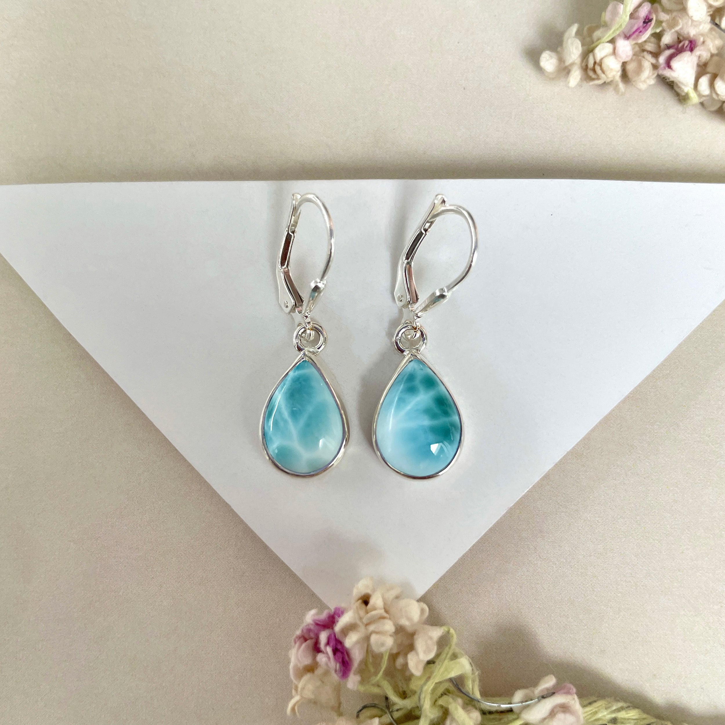 Larimar Earring-(LAR-E-1732.)