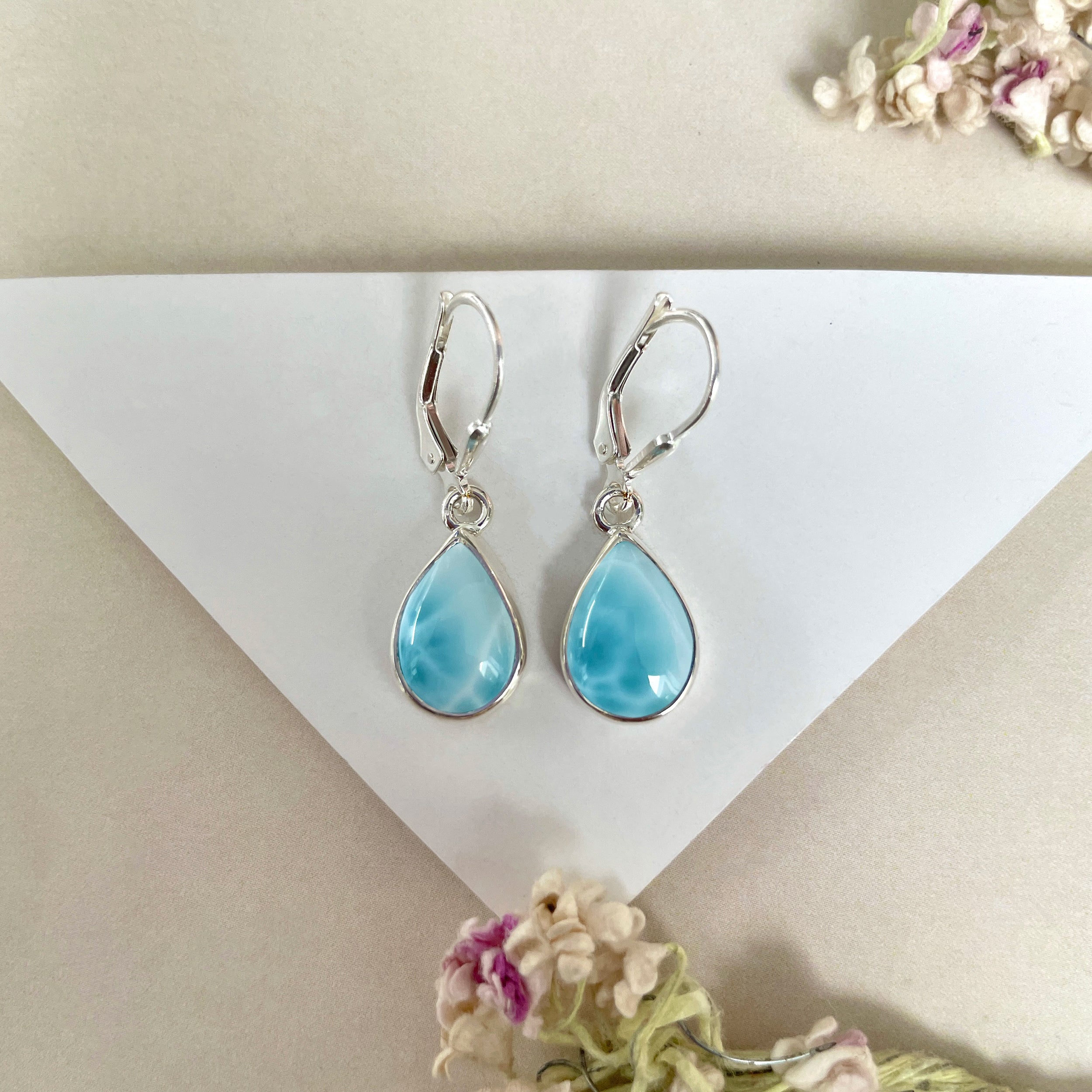 Larimar Earring-(LAR-E-1734.)