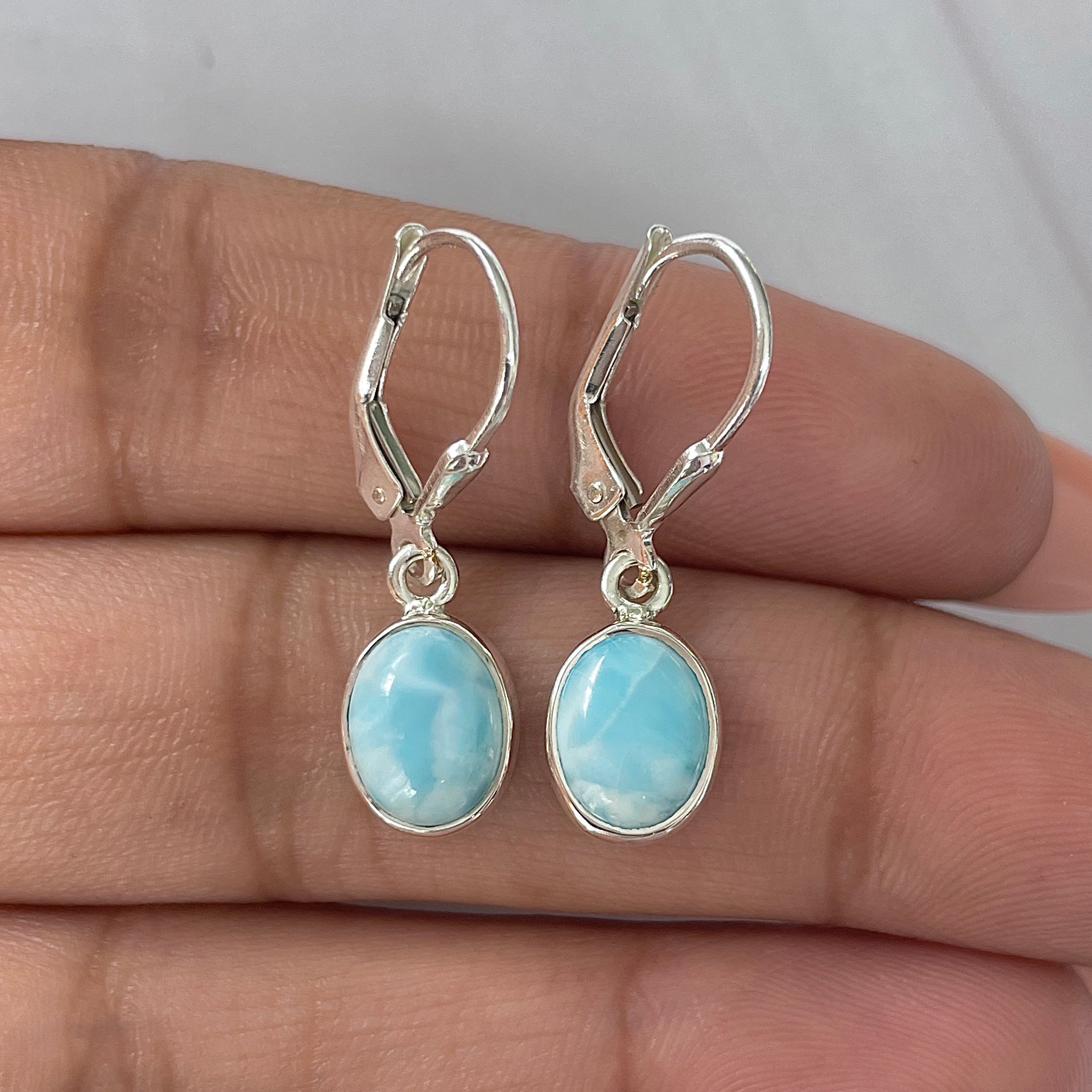 Larimar Earring-(LAR-E-1738.)