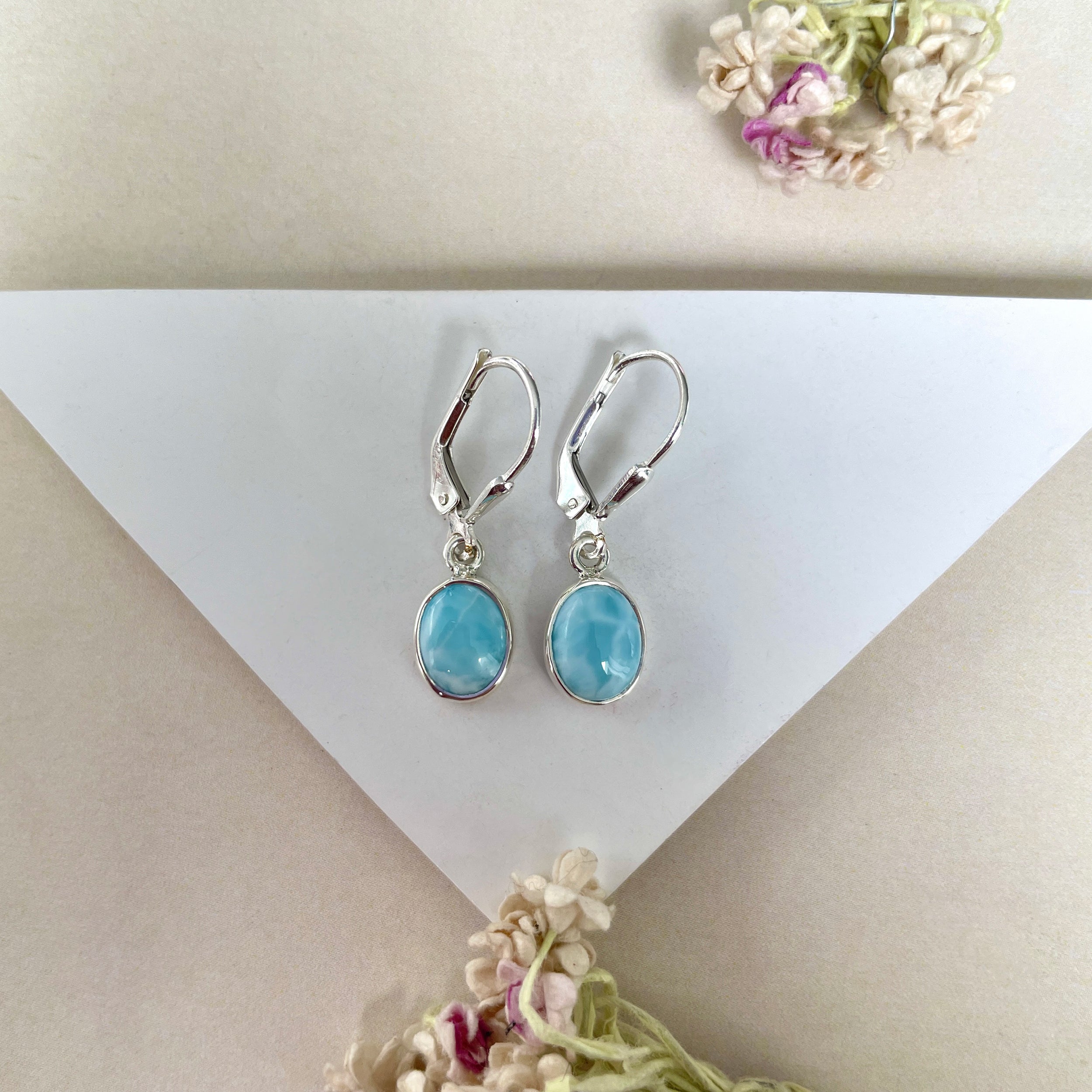 Larimar Earring-(LAR-E-1738.)