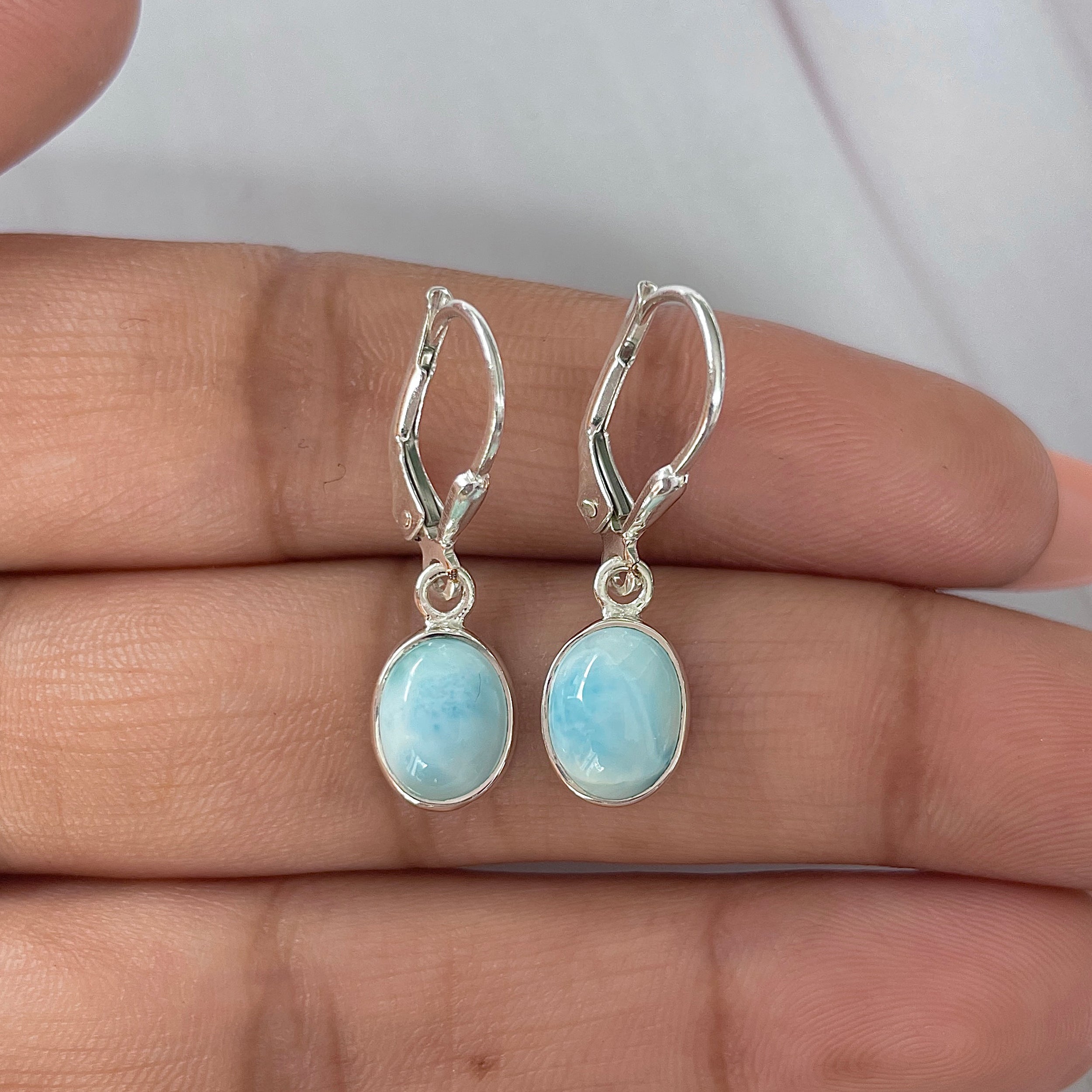 Larimar Earring-(LAR-E-1739.)