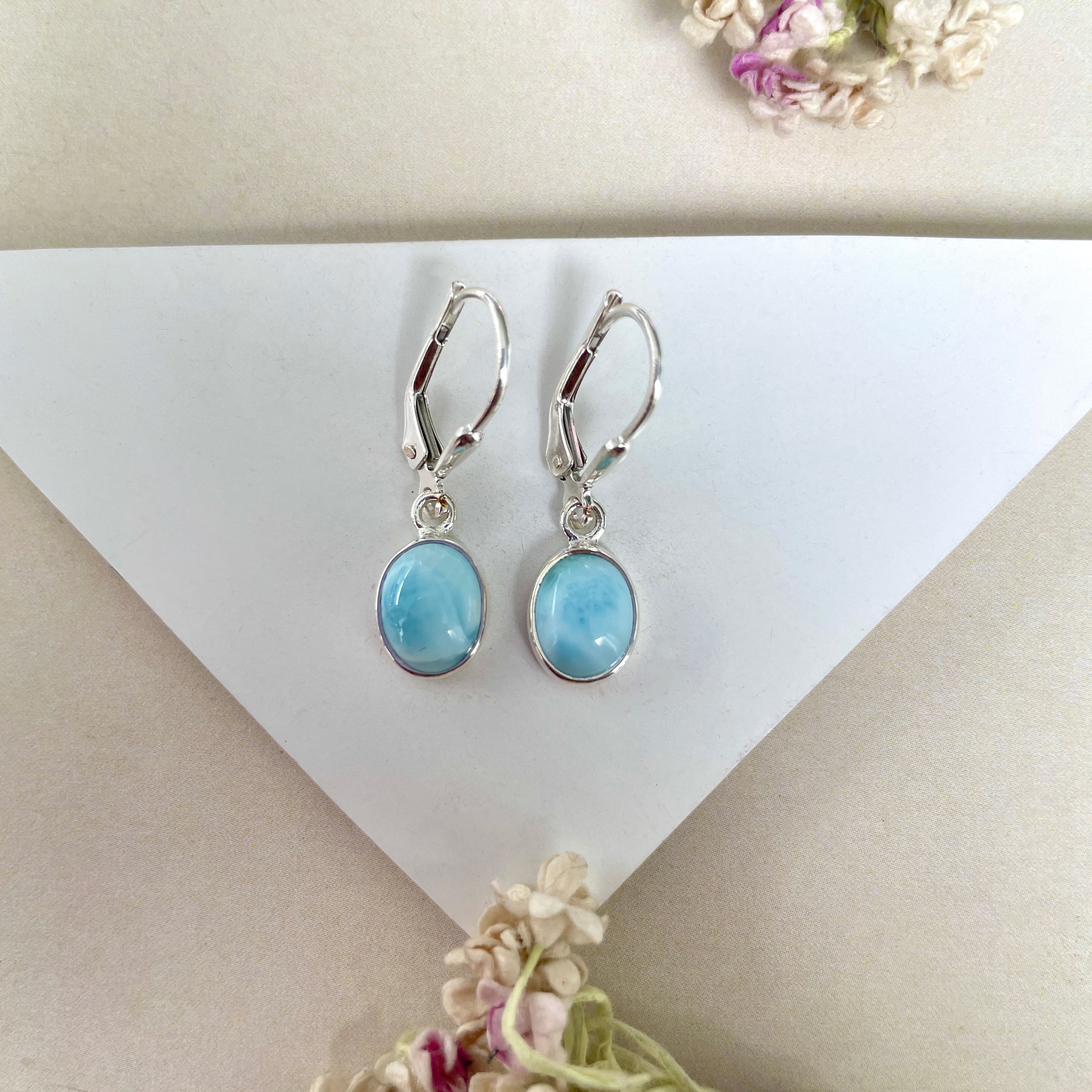 Larimar Earring-(LAR-E-1739.)