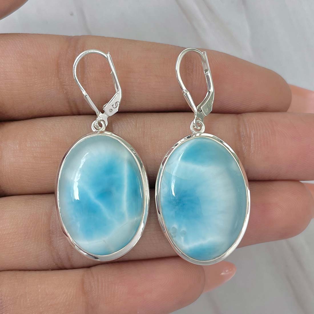 Larimar Earring-(LAR-E-174.)