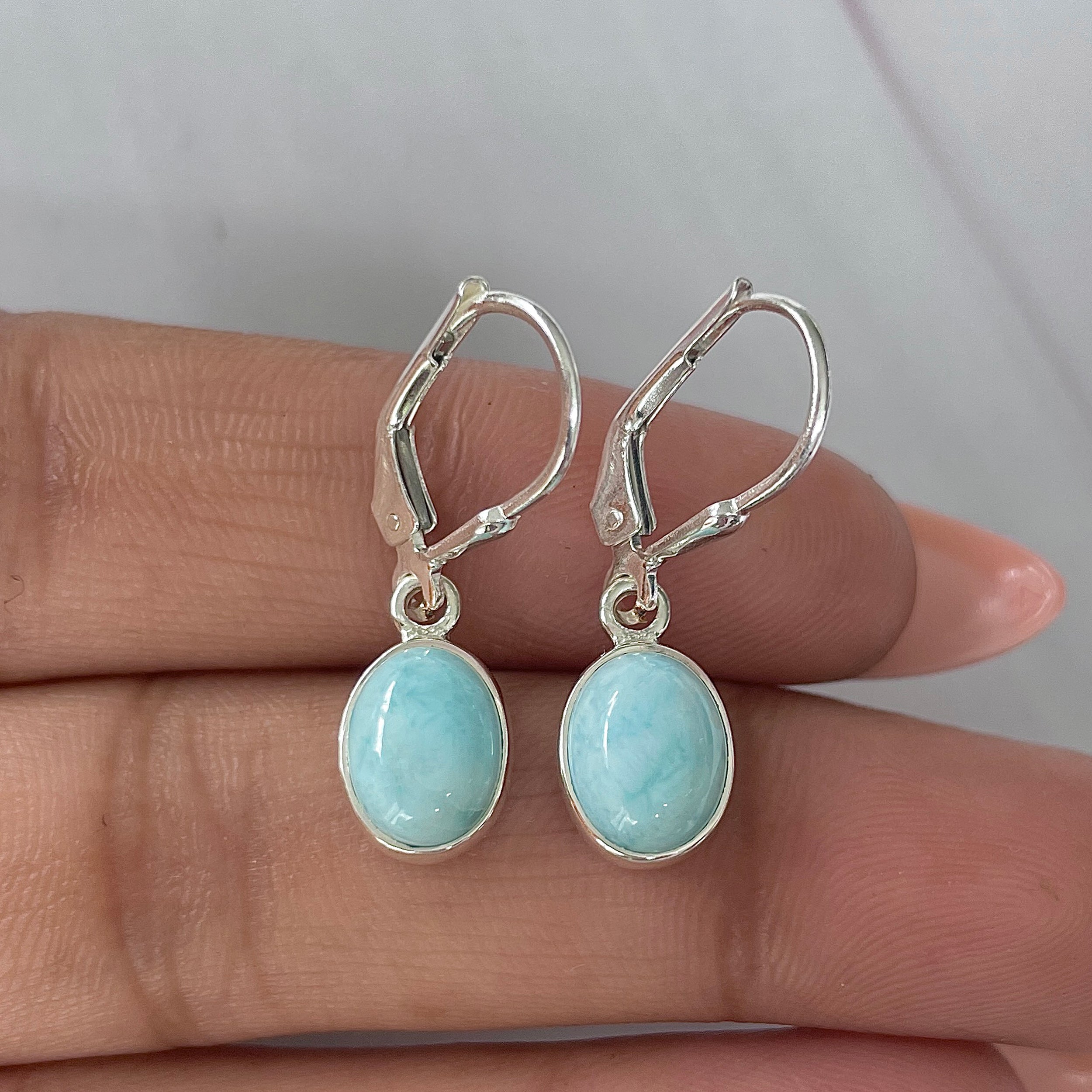 Larimar Earring-(LAR-E-1740.)
