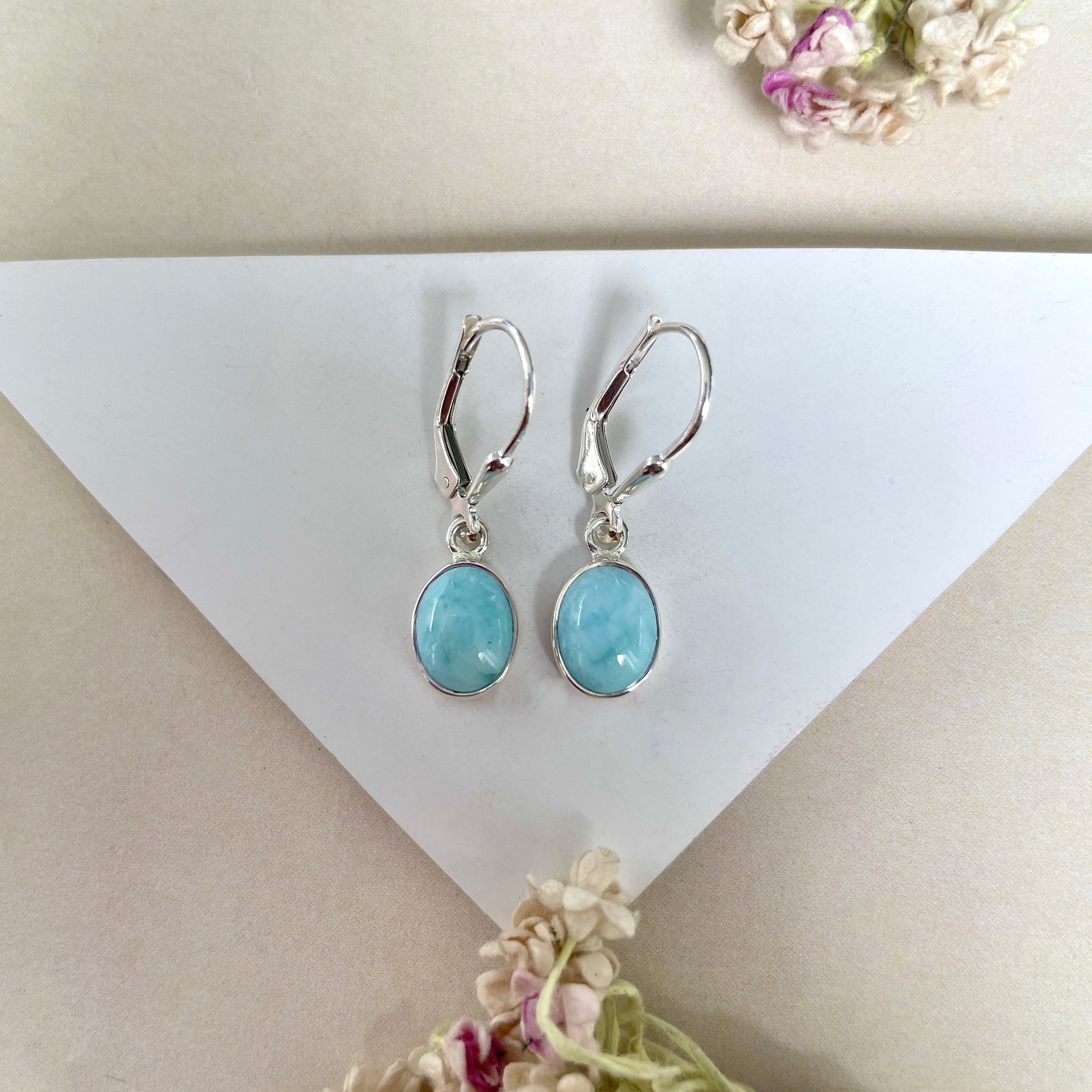 Larimar Earring-(LAR-E-1740.)