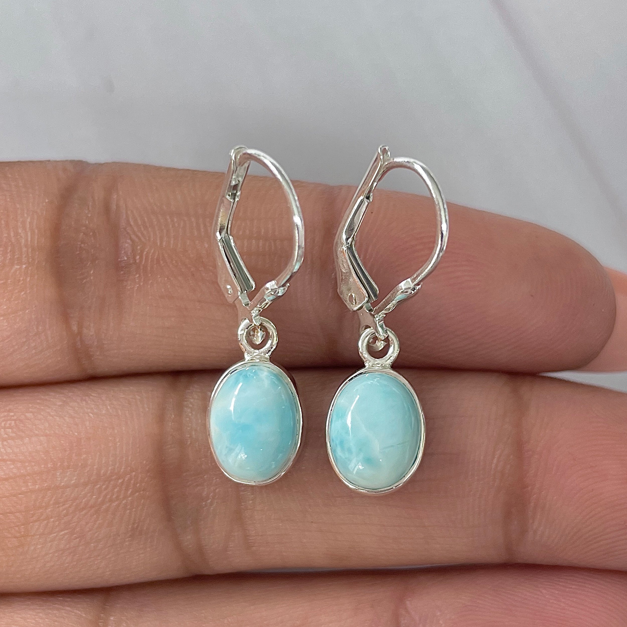 Larimar Earring-(LAR-E-1741.)