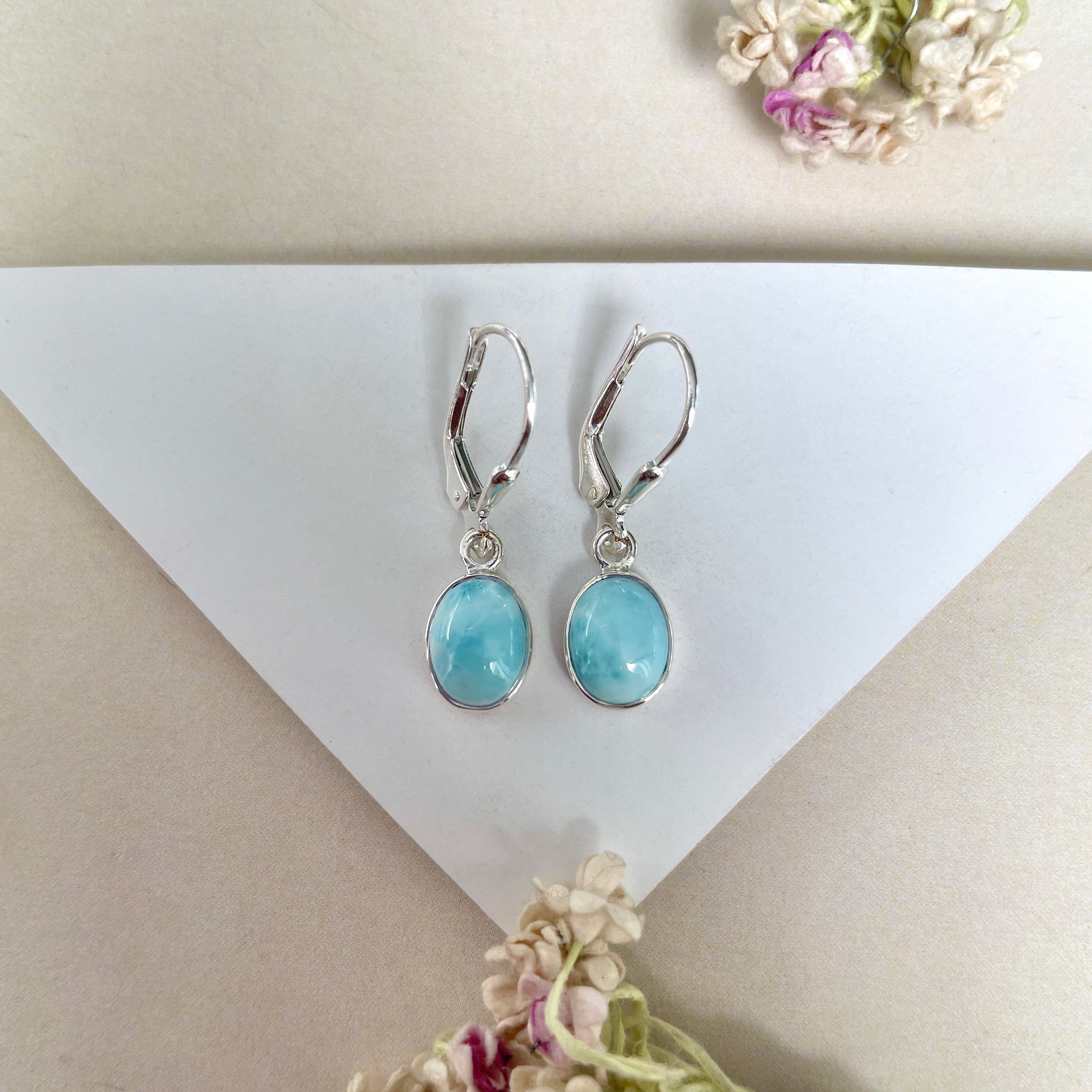 Larimar Earring-(LAR-E-1741.)
