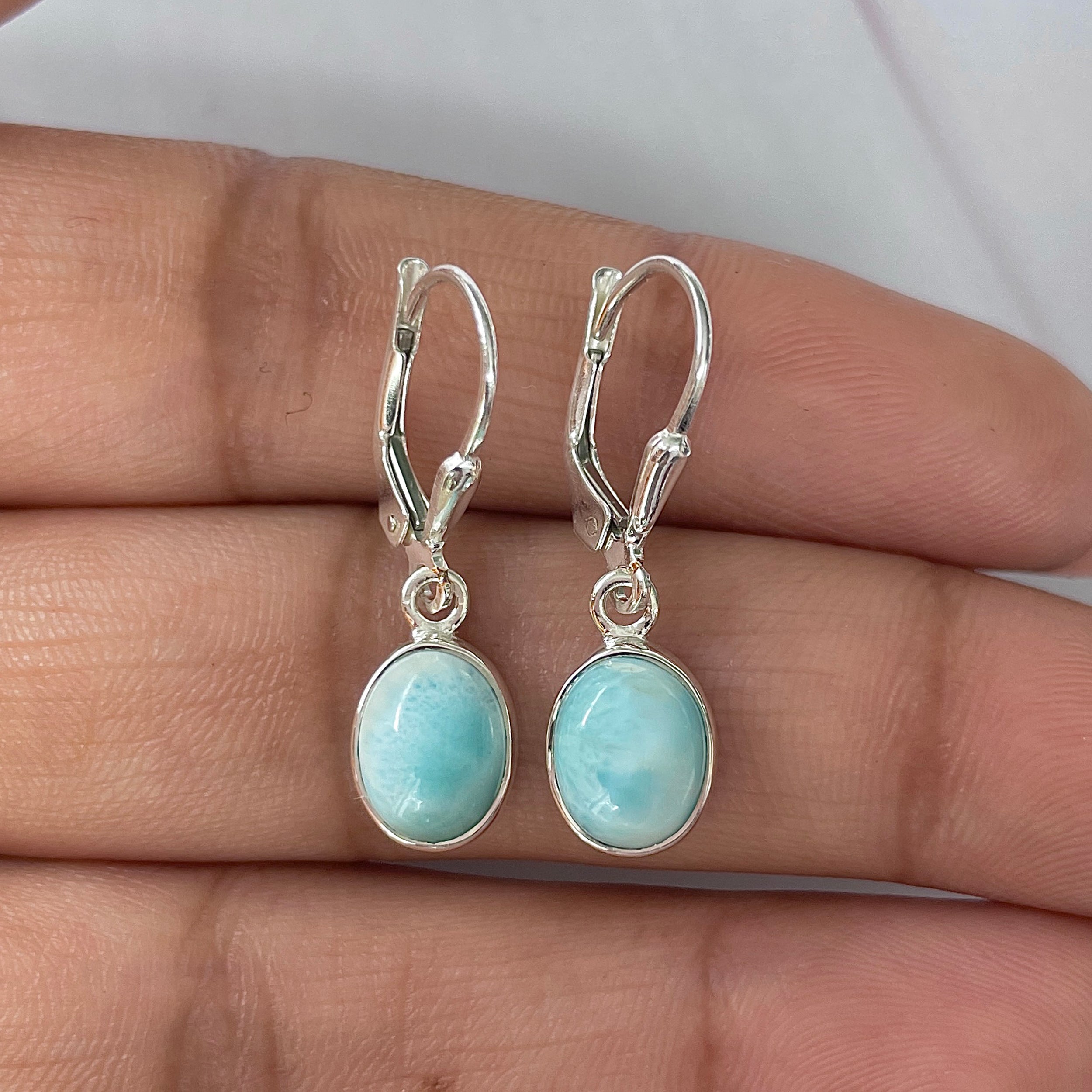 Larimar Earring-(LAR-E-1742.)