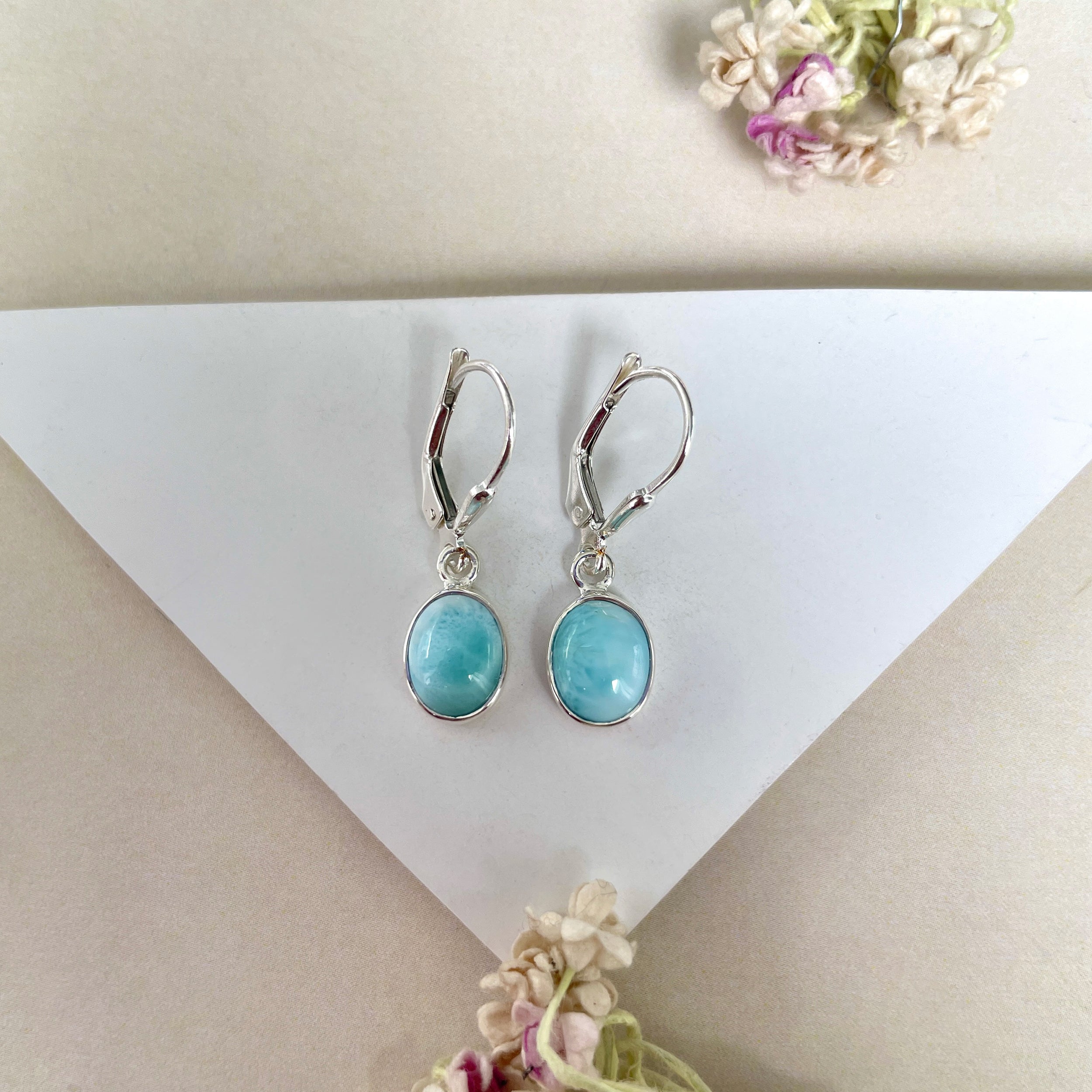 Larimar Earring-(LAR-E-1742.)