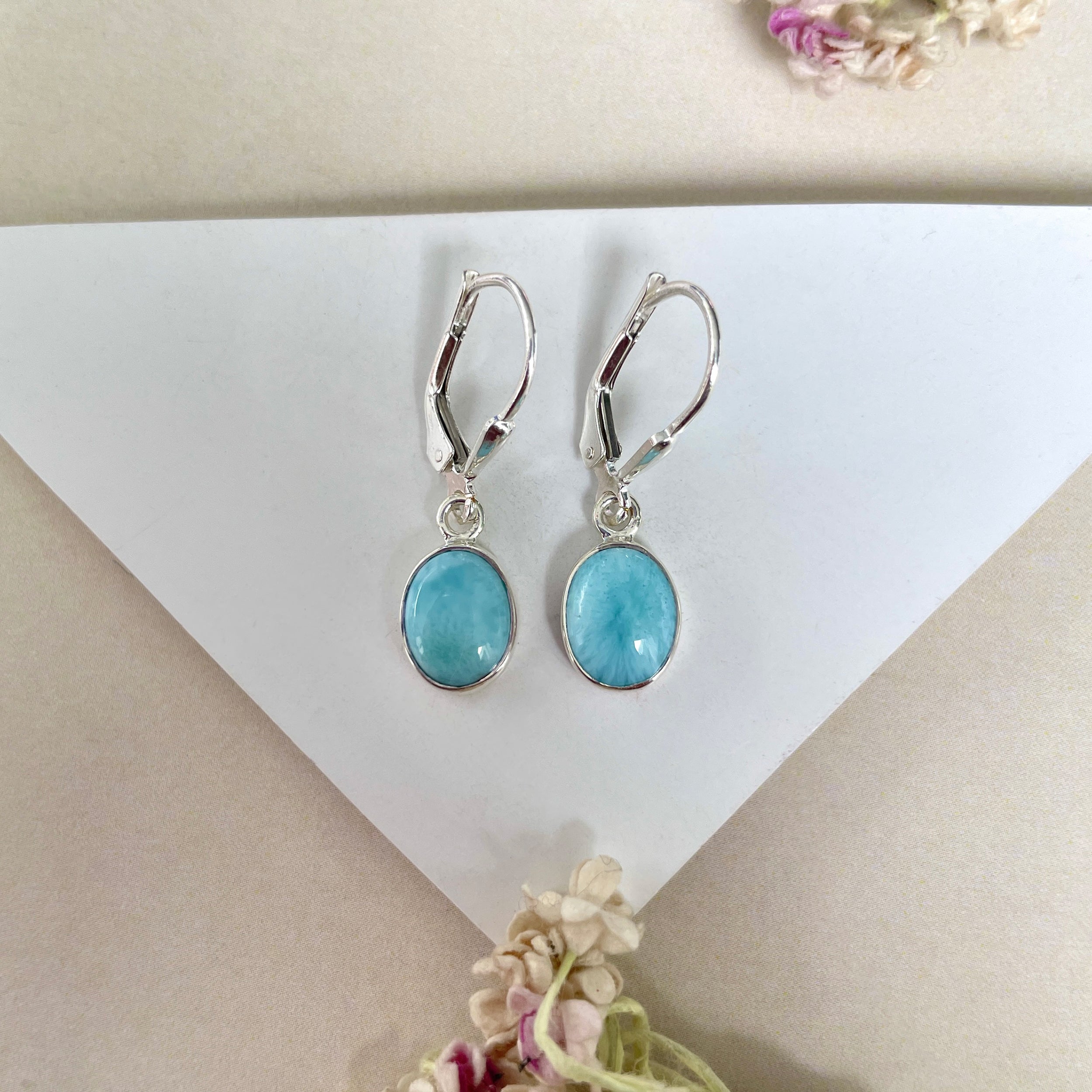 Larimar Earring-(LAR-E-1744.)