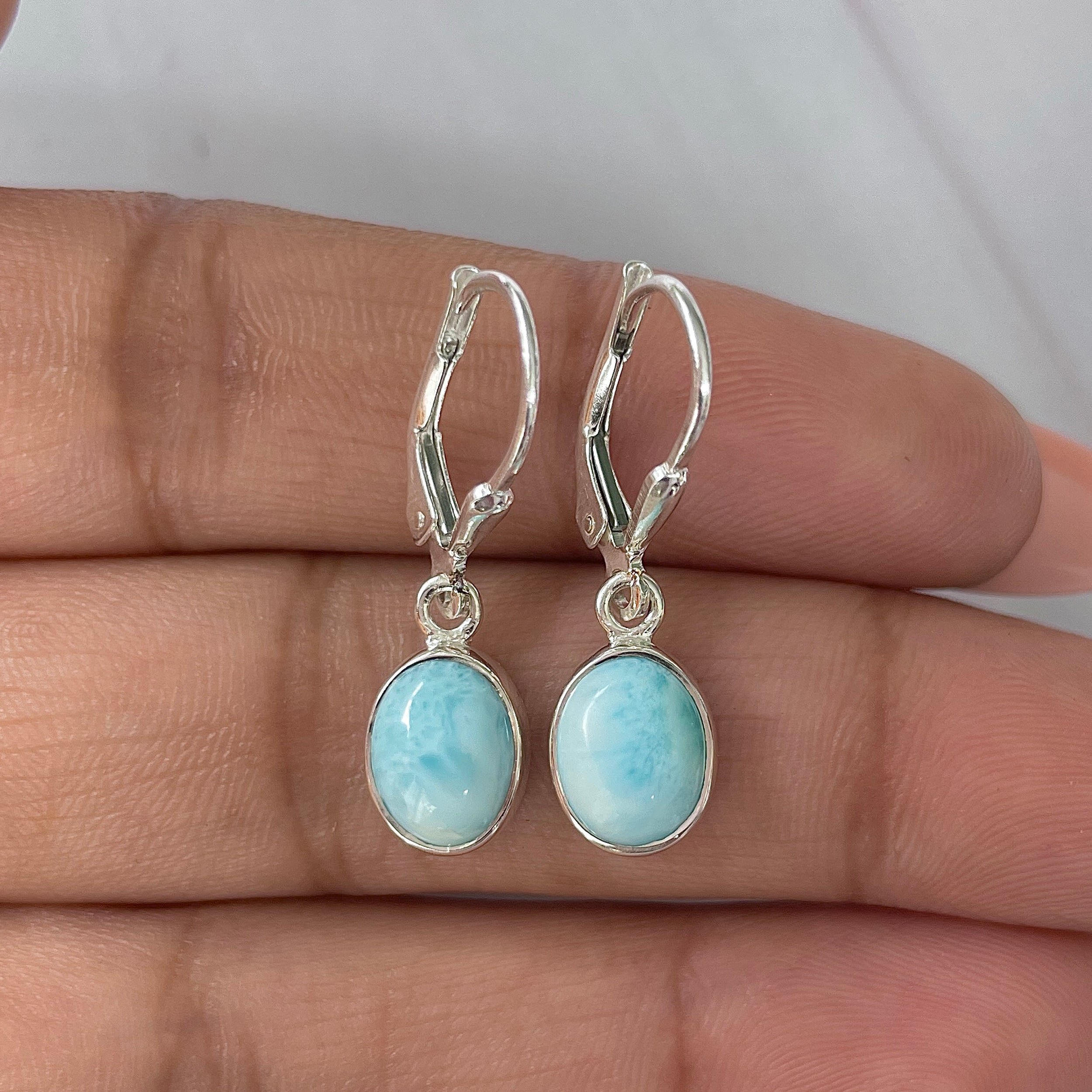 Larimar Earring-(LAR-E-1745.)