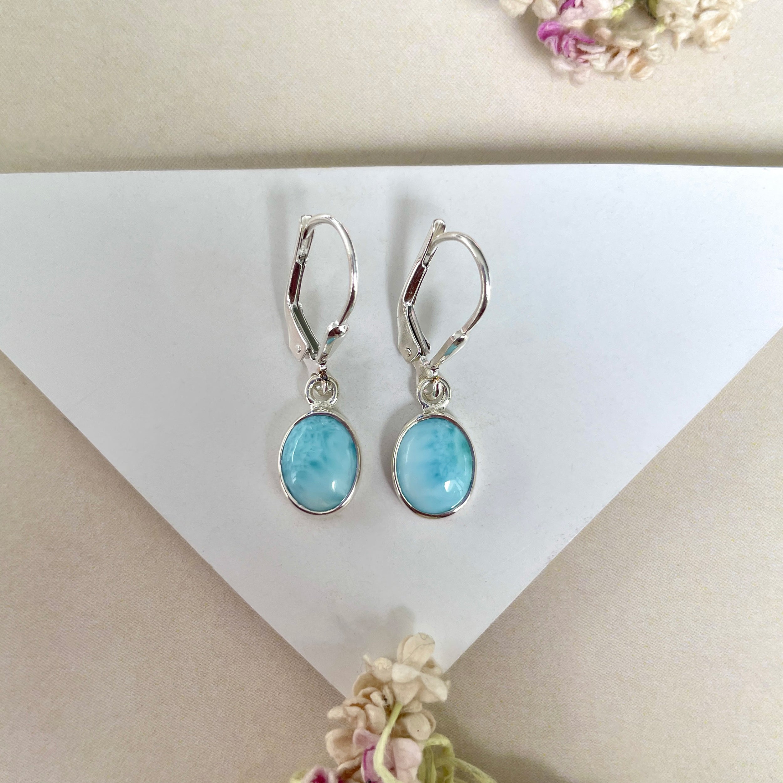 Larimar Earring-(LAR-E-1745.)