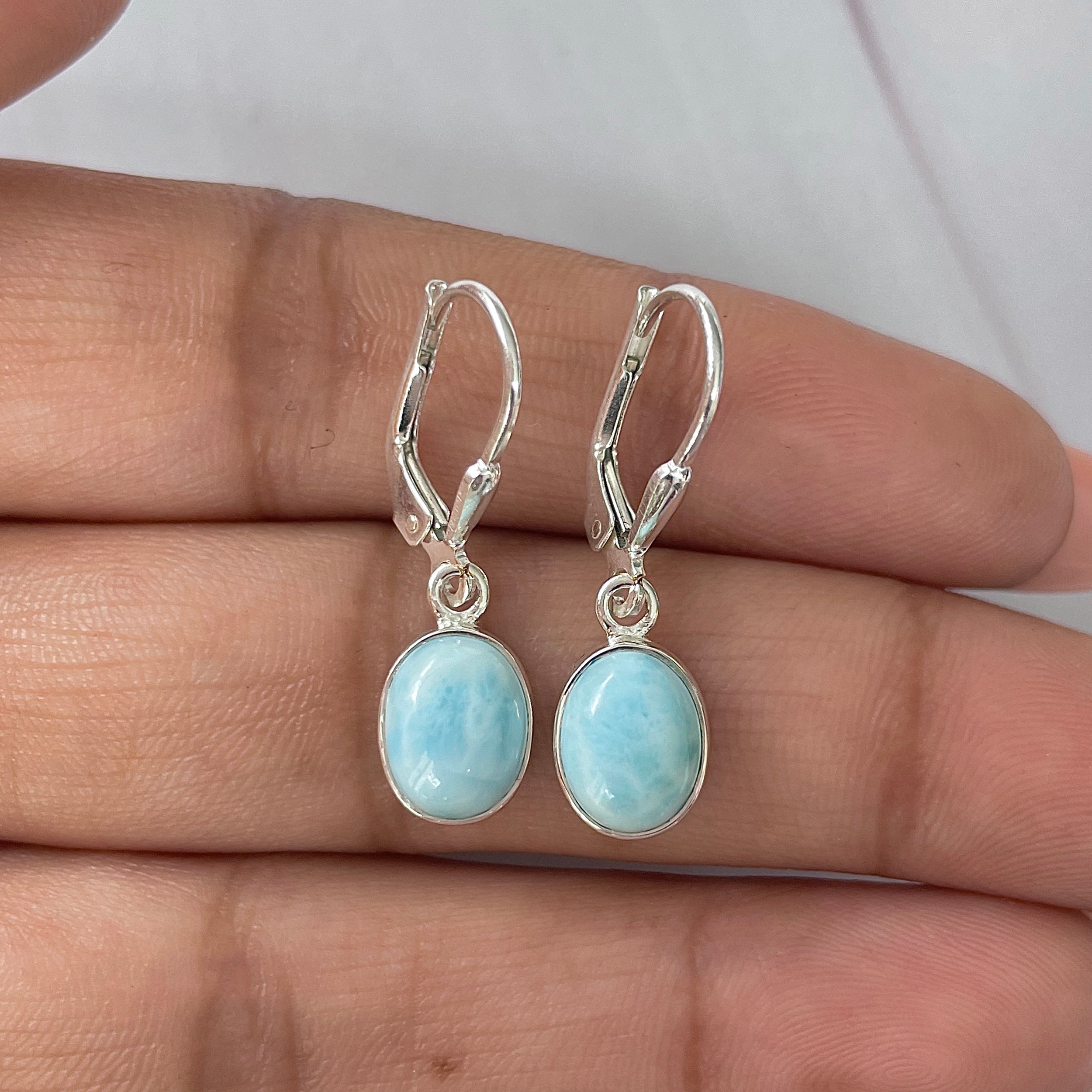 Larimar Earring-(LAR-E-1746.)