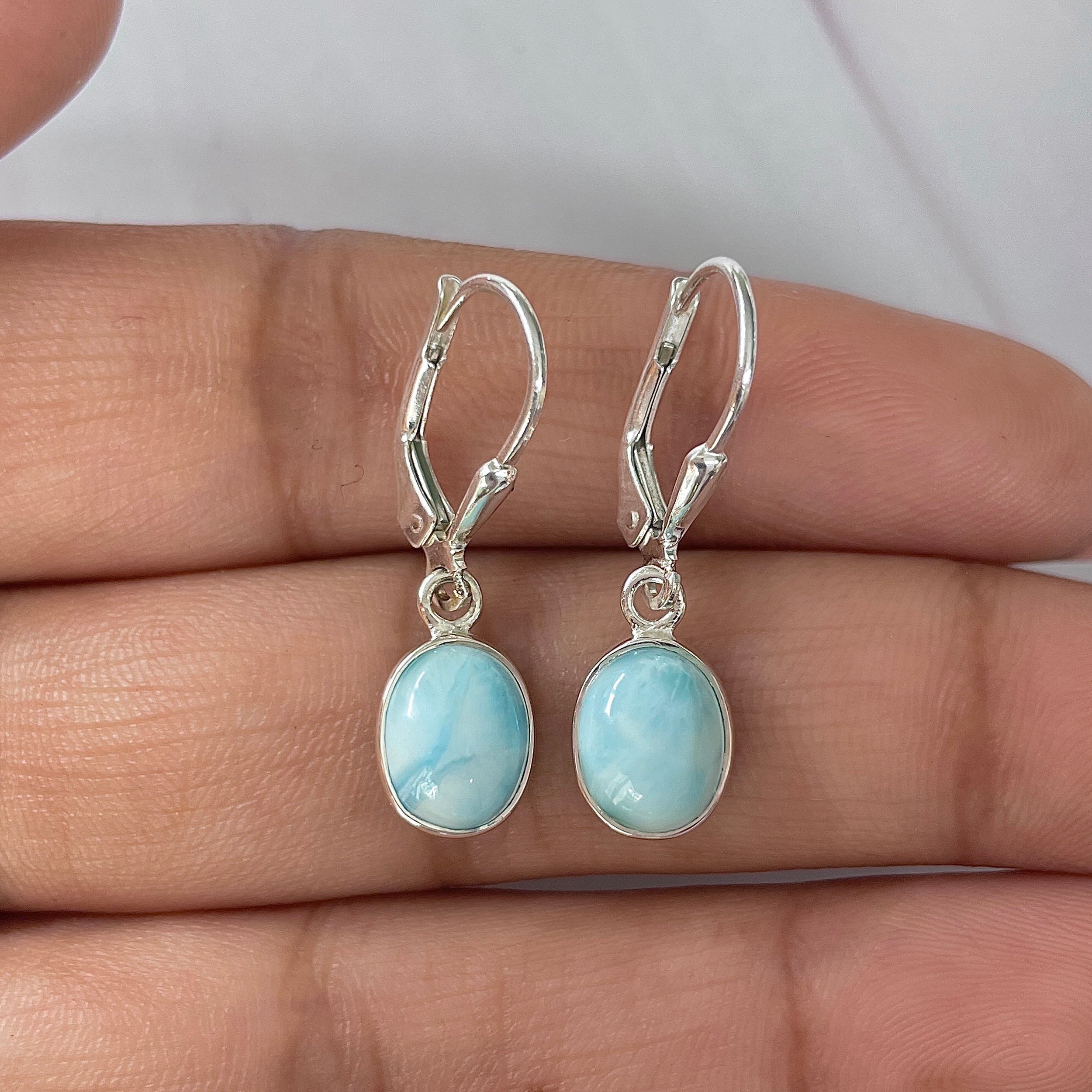 Larimar Earring-(LAR-E-1747.)