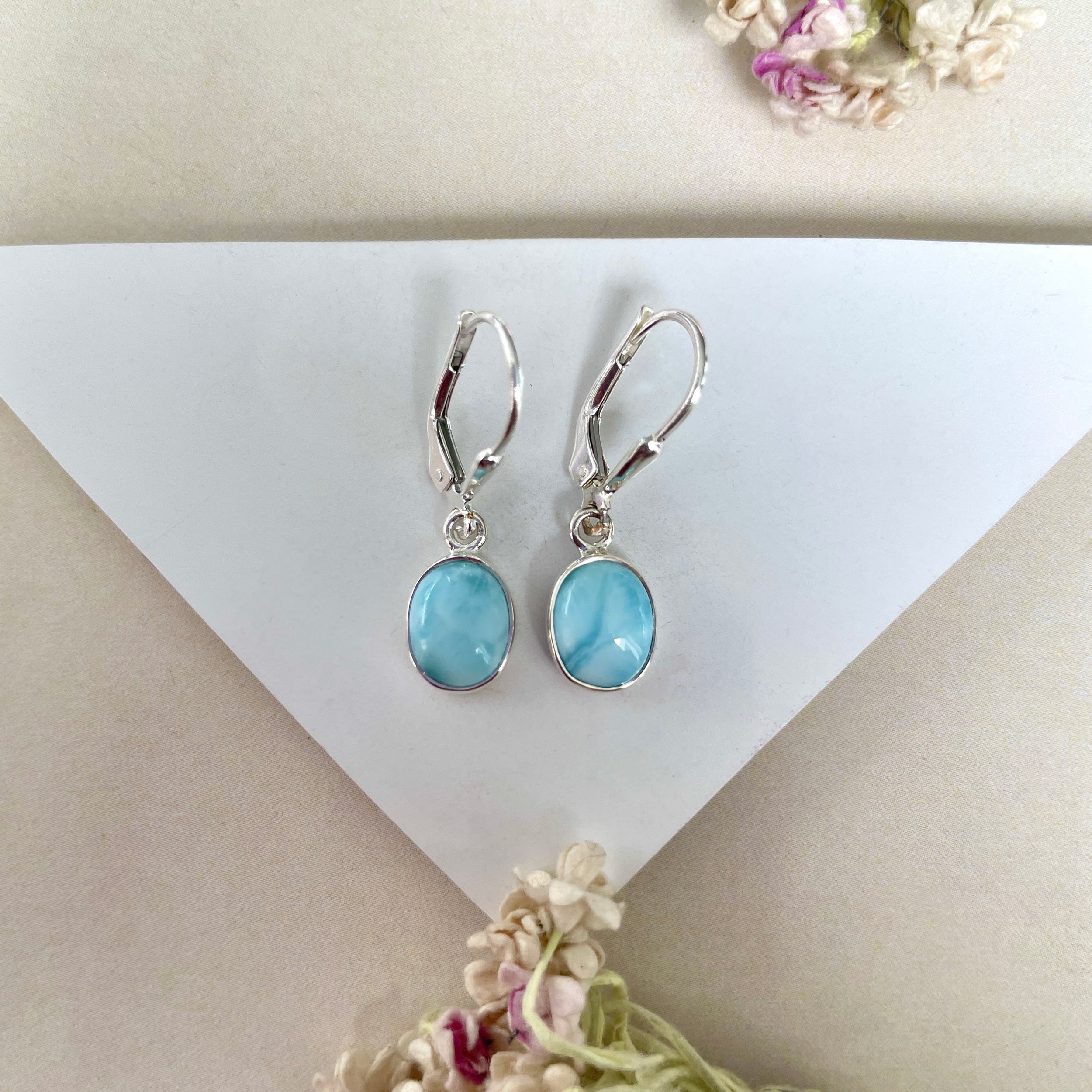 Larimar Earring-(LAR-E-1747.)