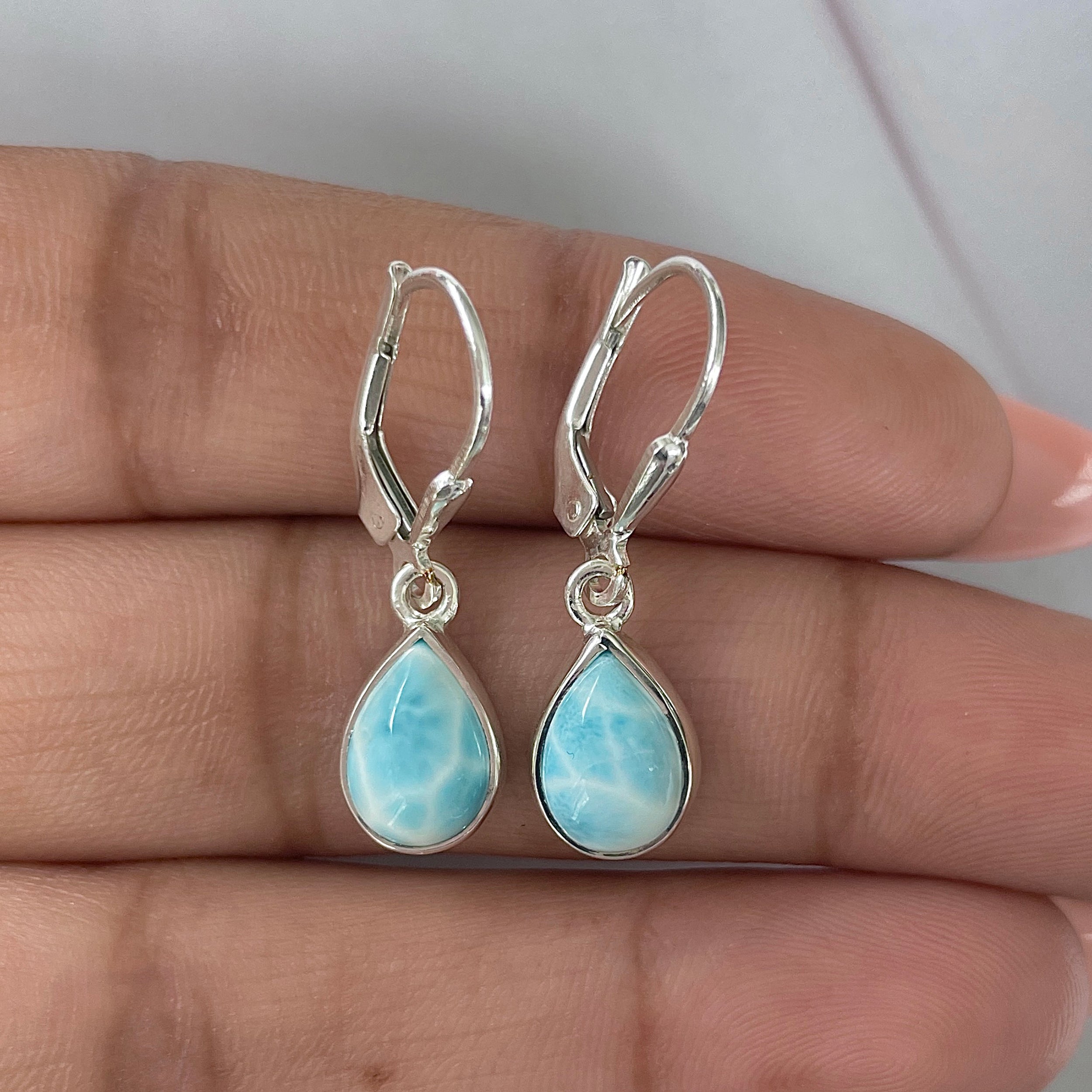 Larimar Earring-(LAR-E-1748.)