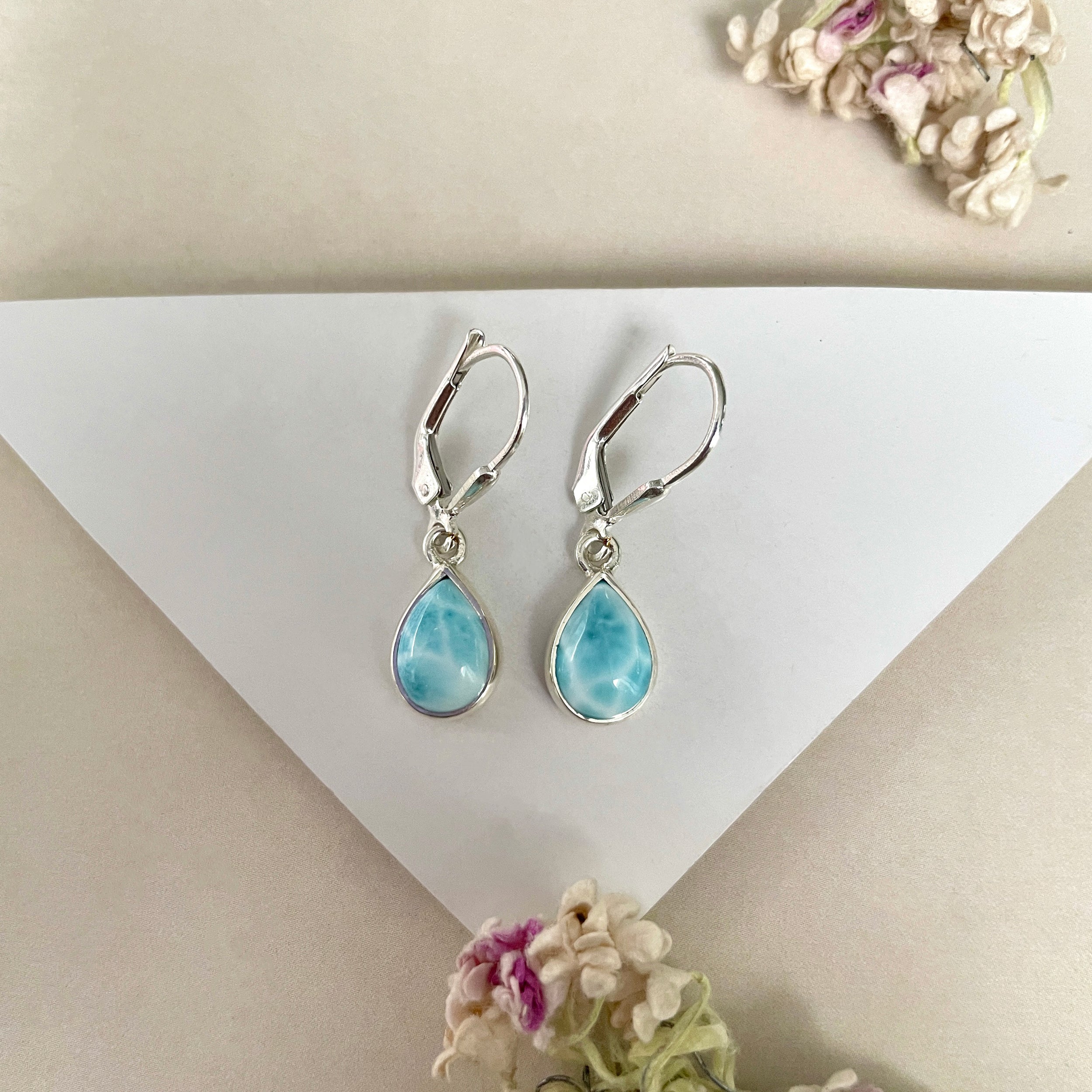 Larimar Earring-(LAR-E-1748.)