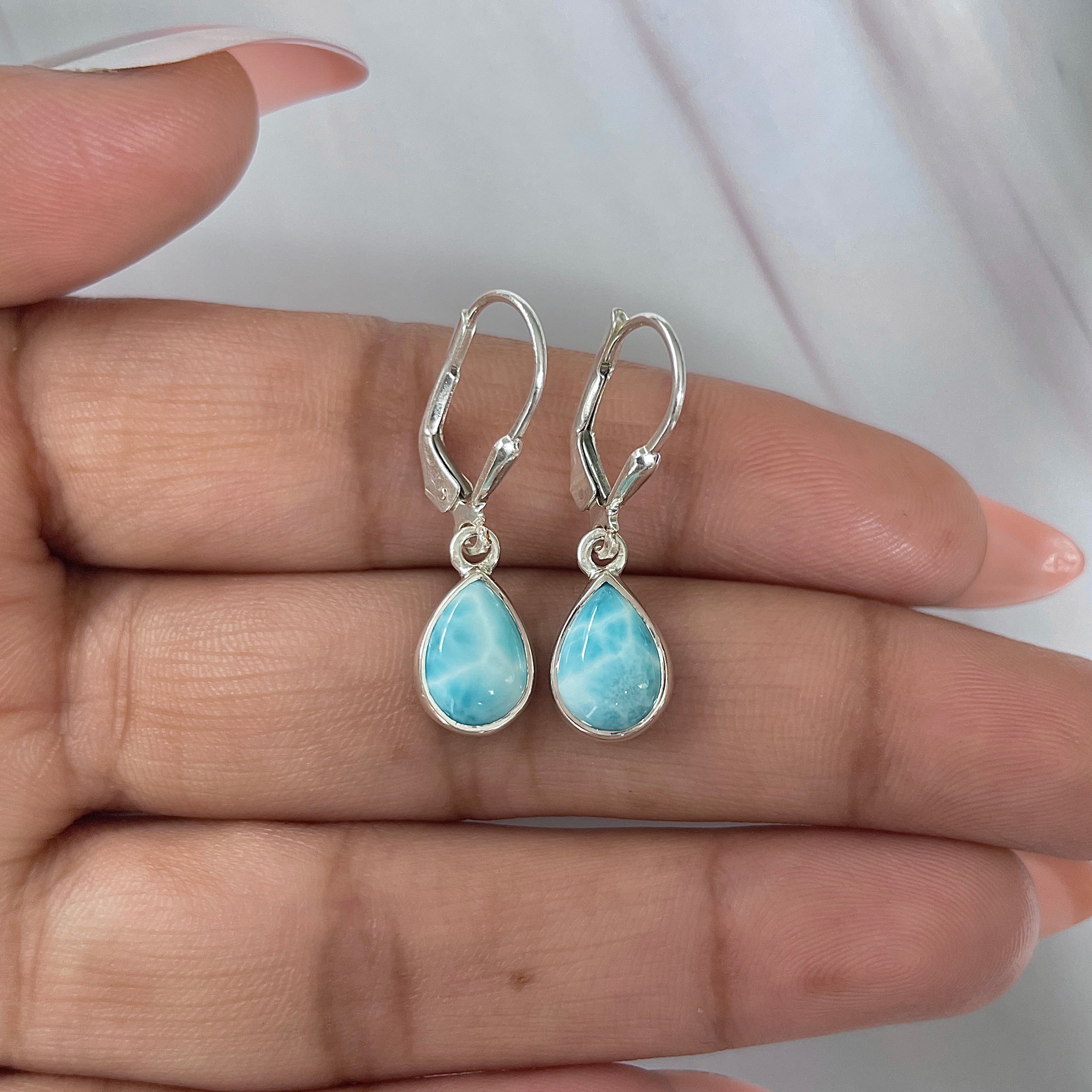 Larimar Earring-(LAR-E-1750.)