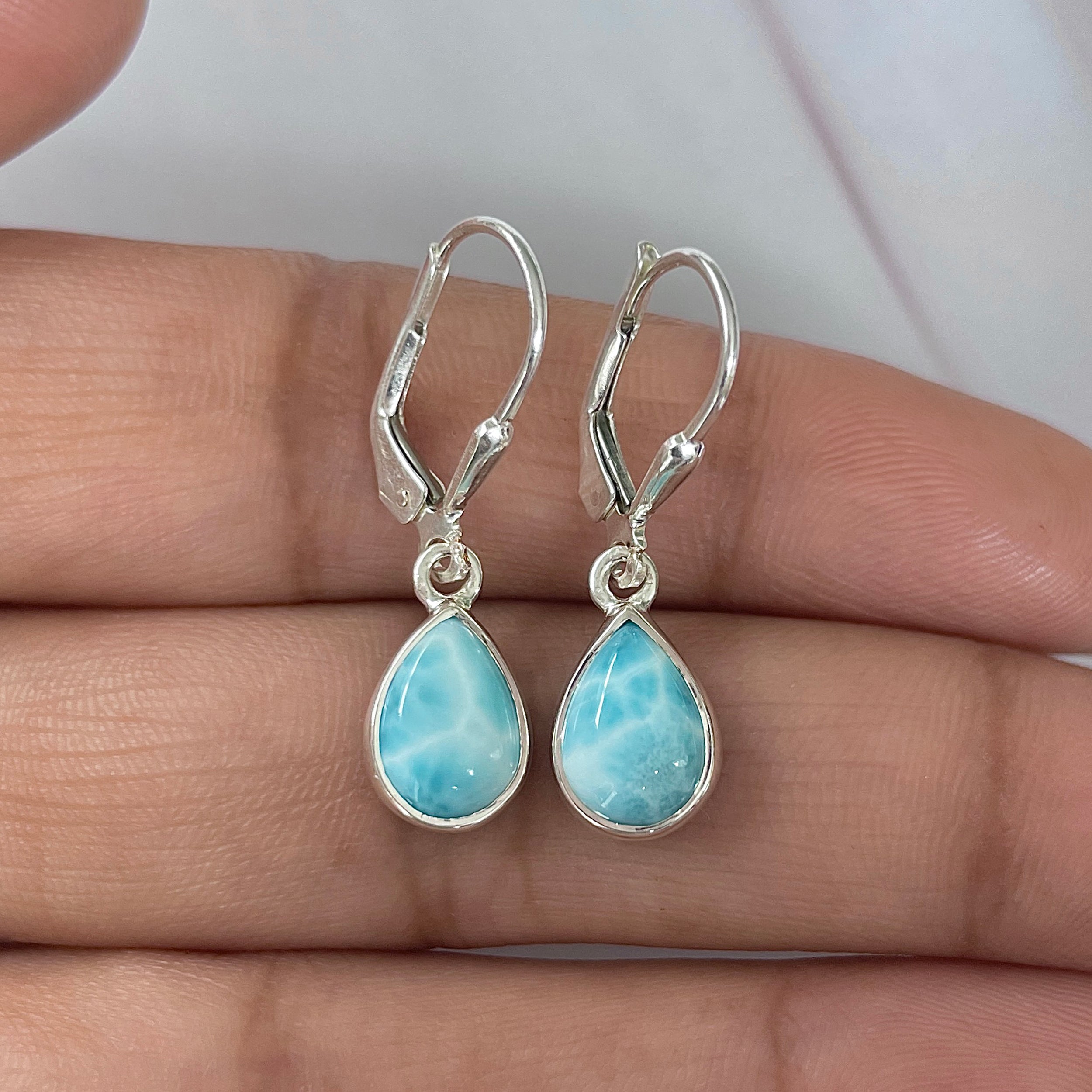 Larimar Earring-(LAR-E-1750.)