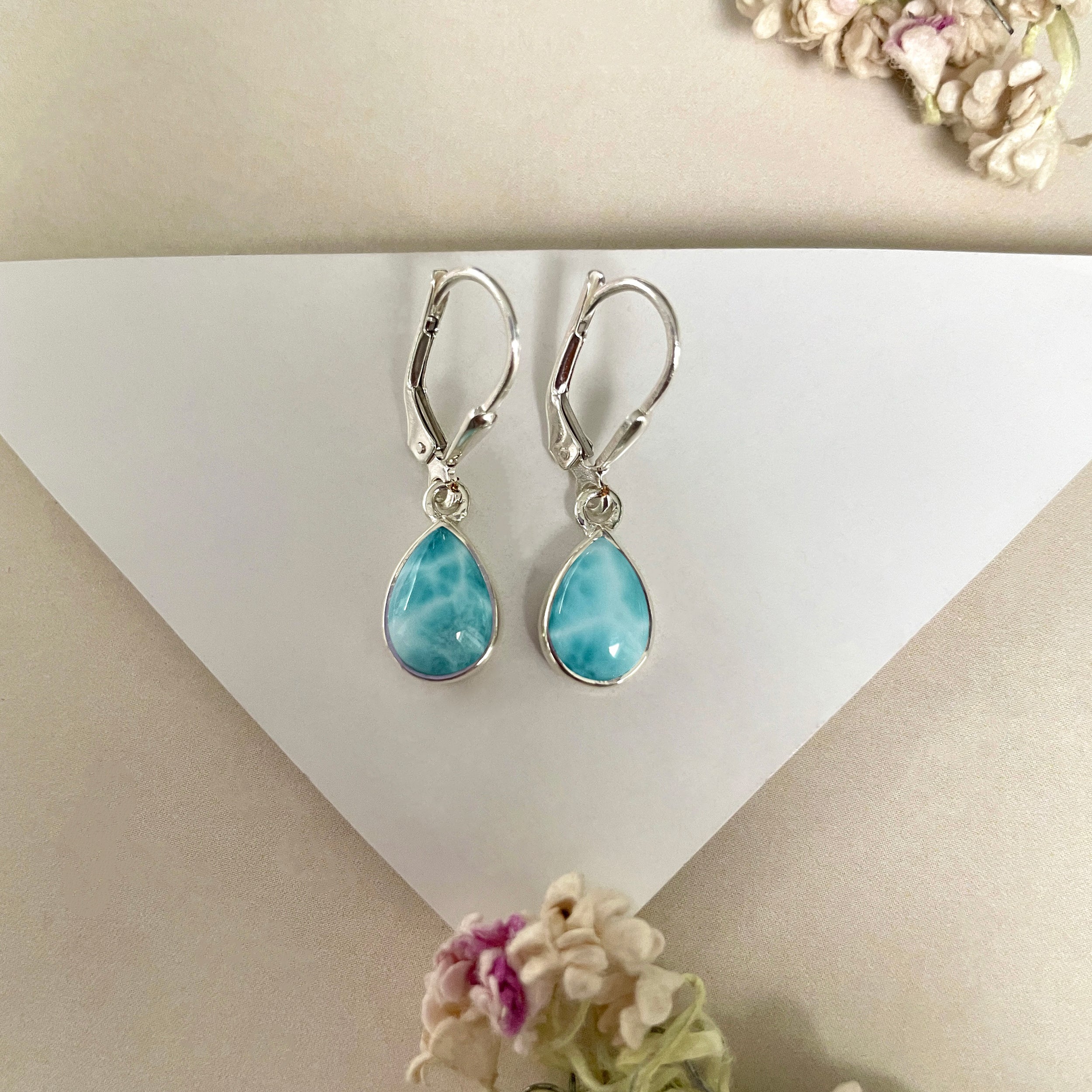 Larimar Earring-(LAR-E-1750.)
