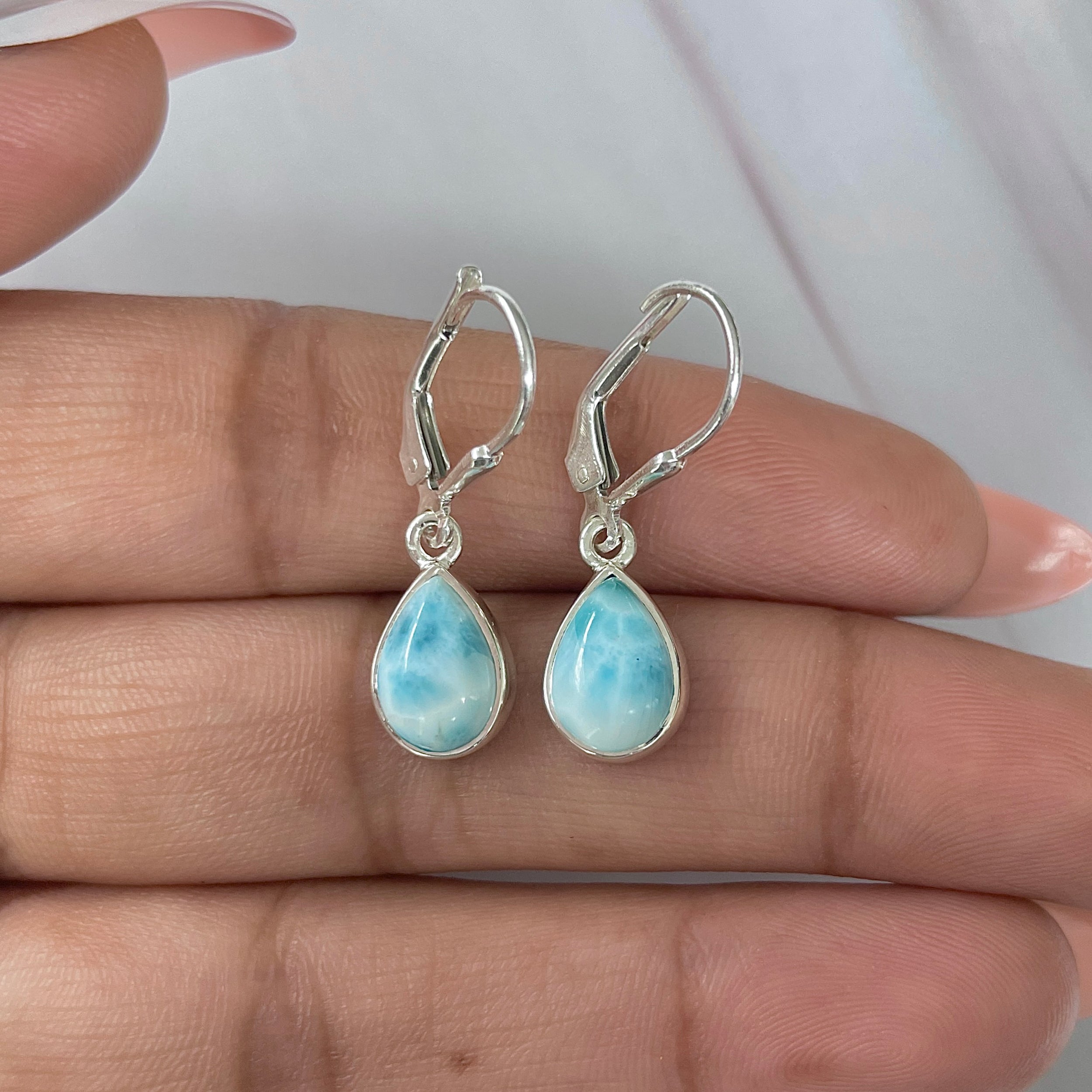 Larimar Earring-(LAR-E-1751.)