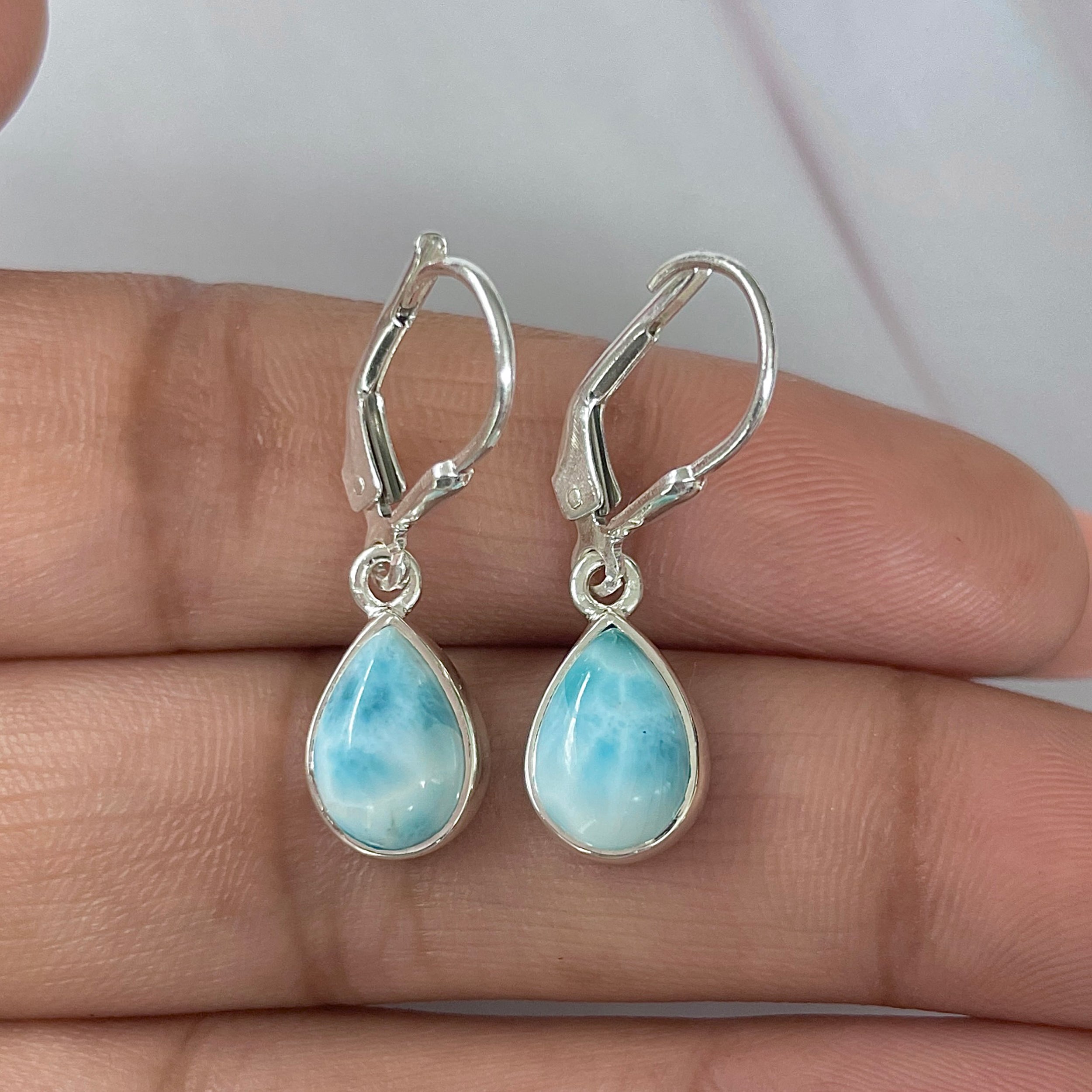 Larimar Earring-(LAR-E-1751.)