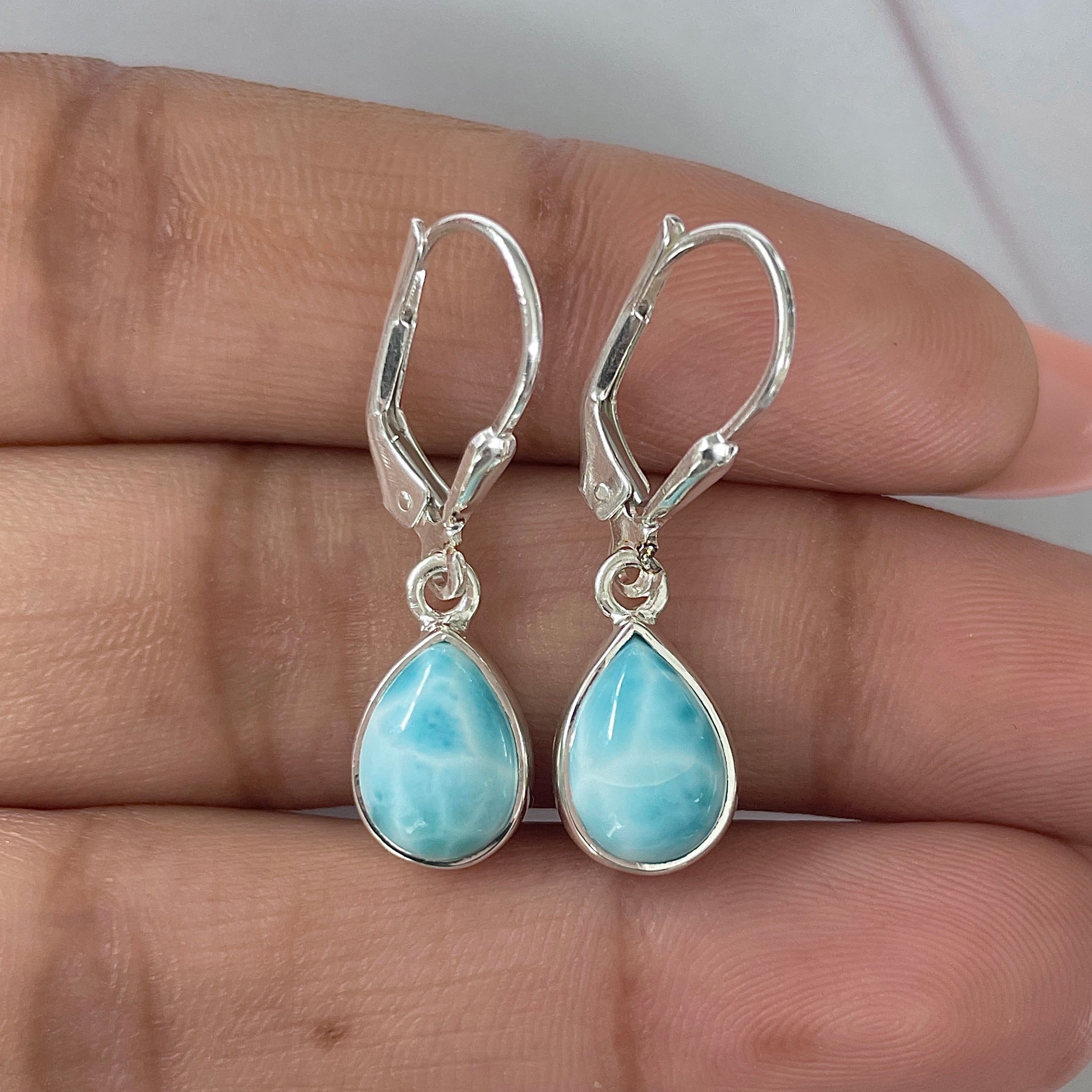 Larimar Earring-(LAR-E-1752.)