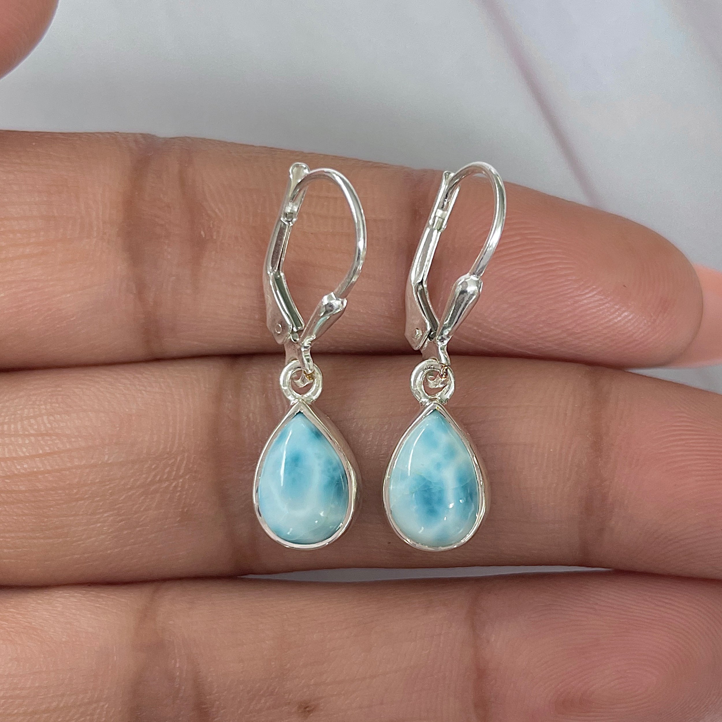 Larimar Earring-(LAR-E-1753.)