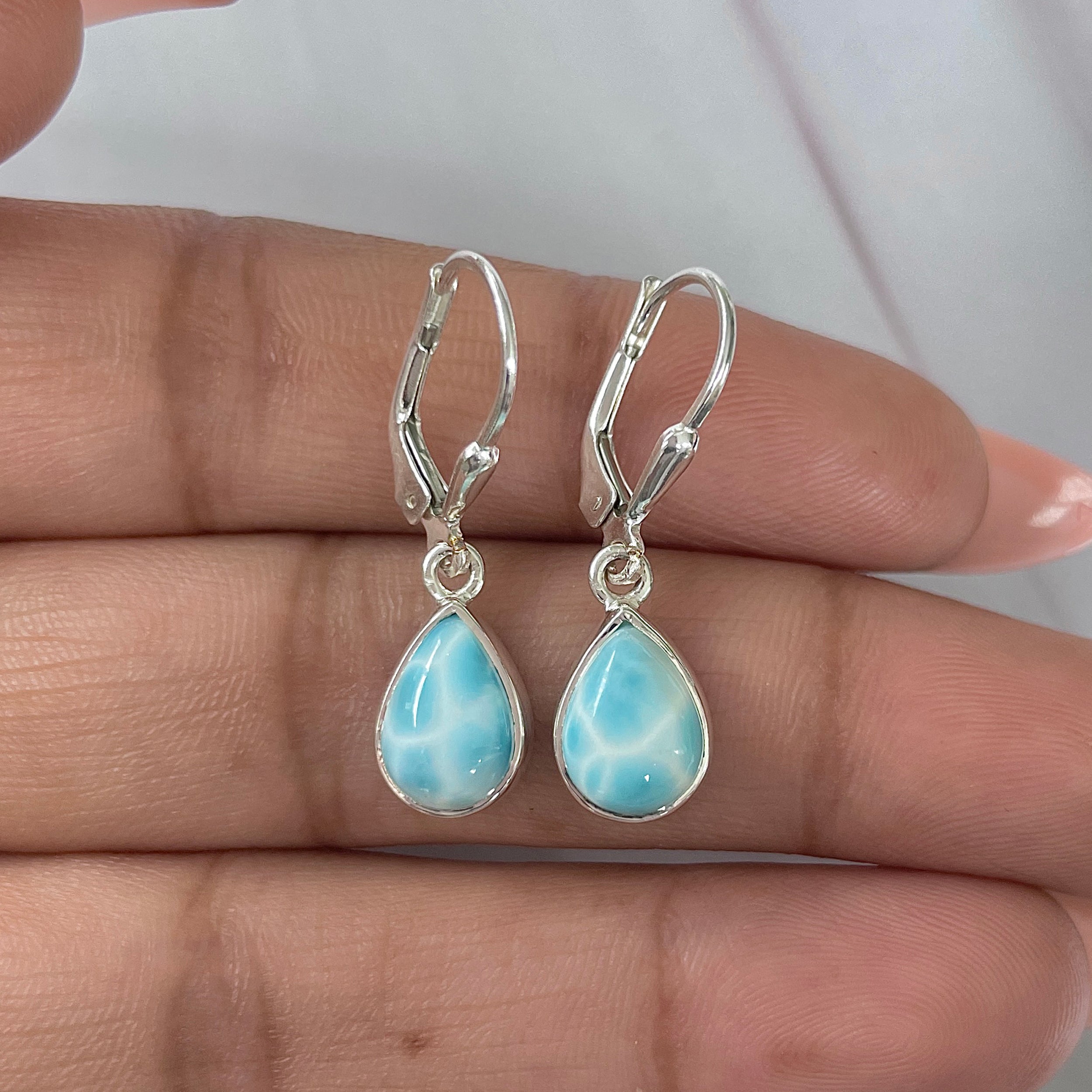 Larimar Earring-(LAR-E-1755.)