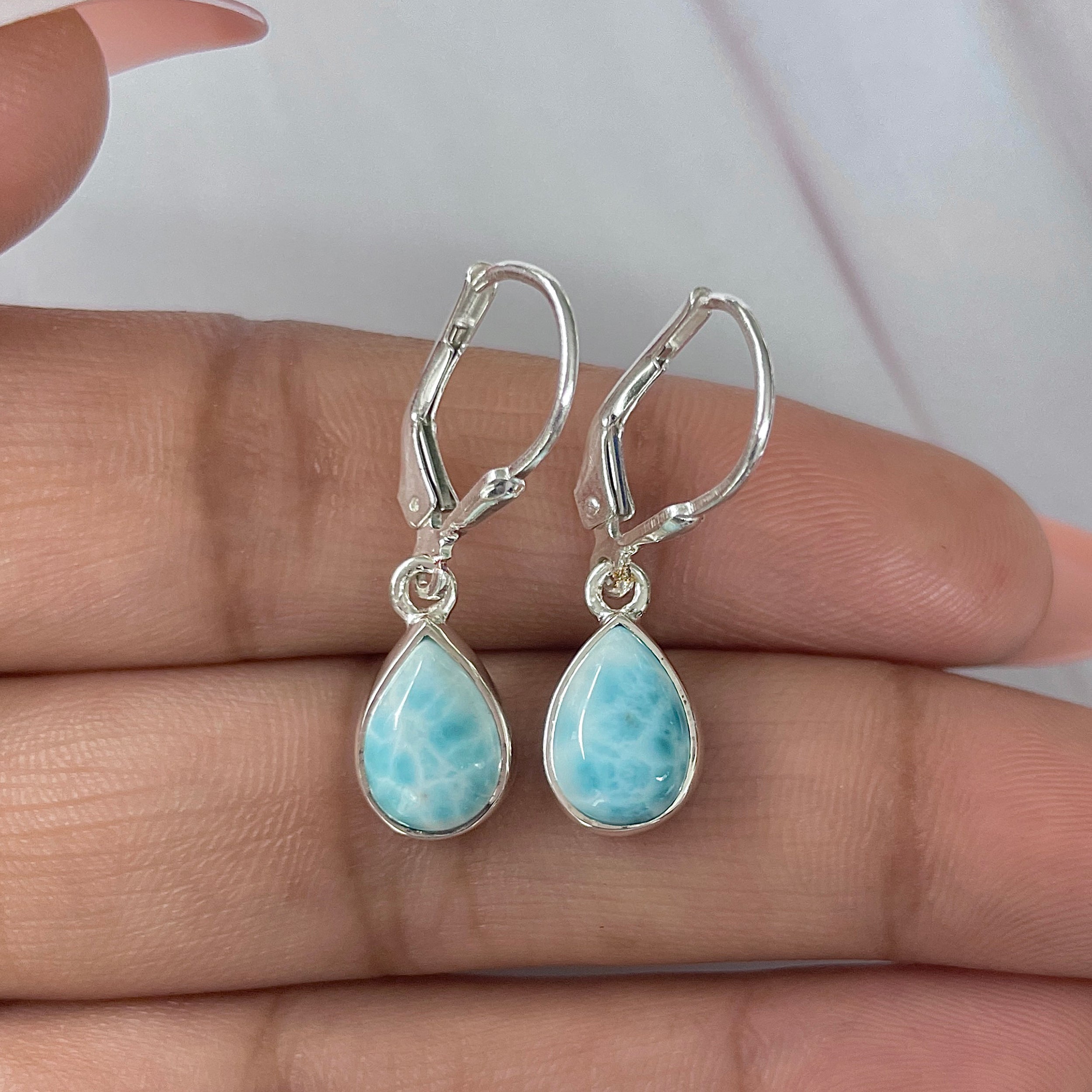 Larimar Earring-(LAR-E-1756.)