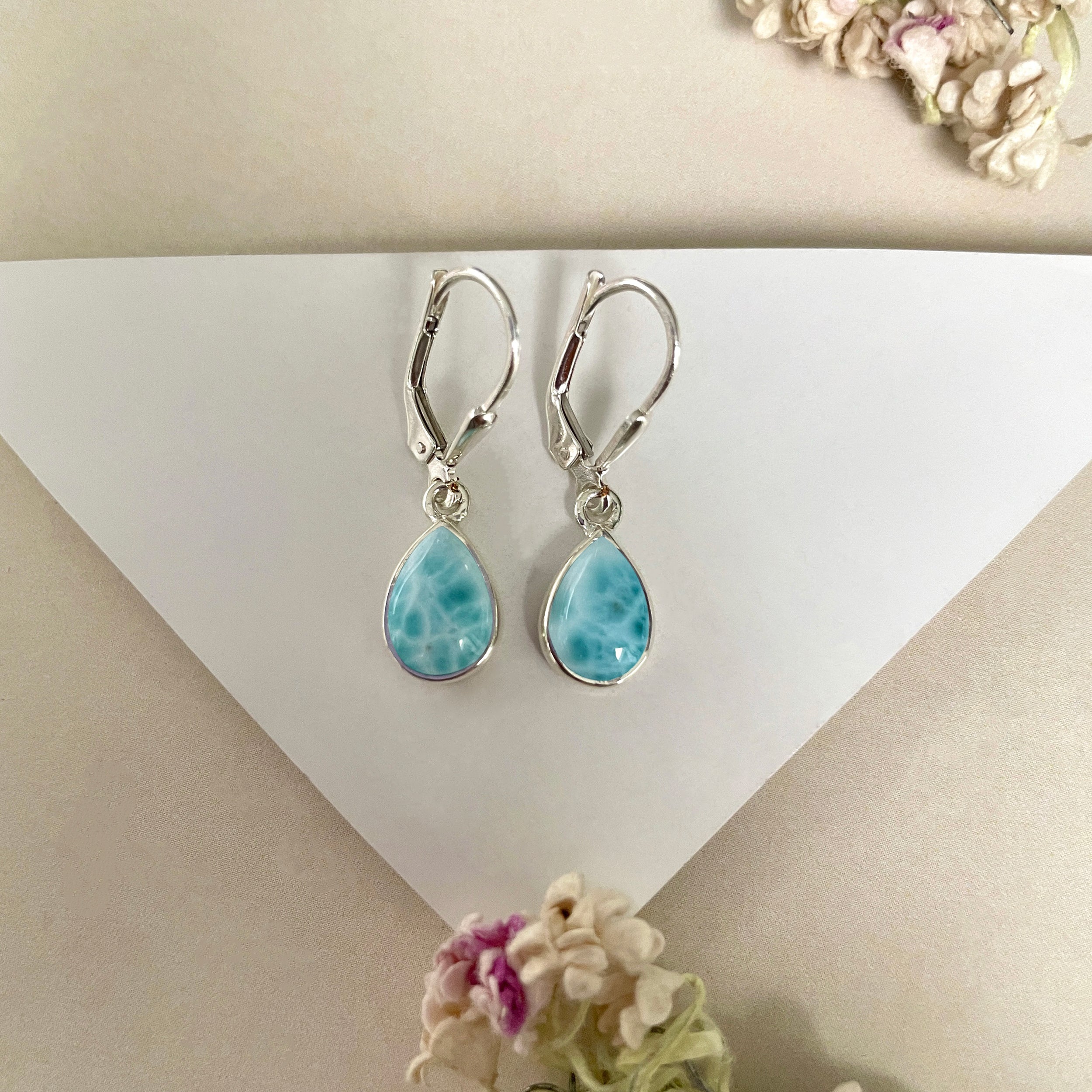 Larimar Earring-(LAR-E-1756.)
